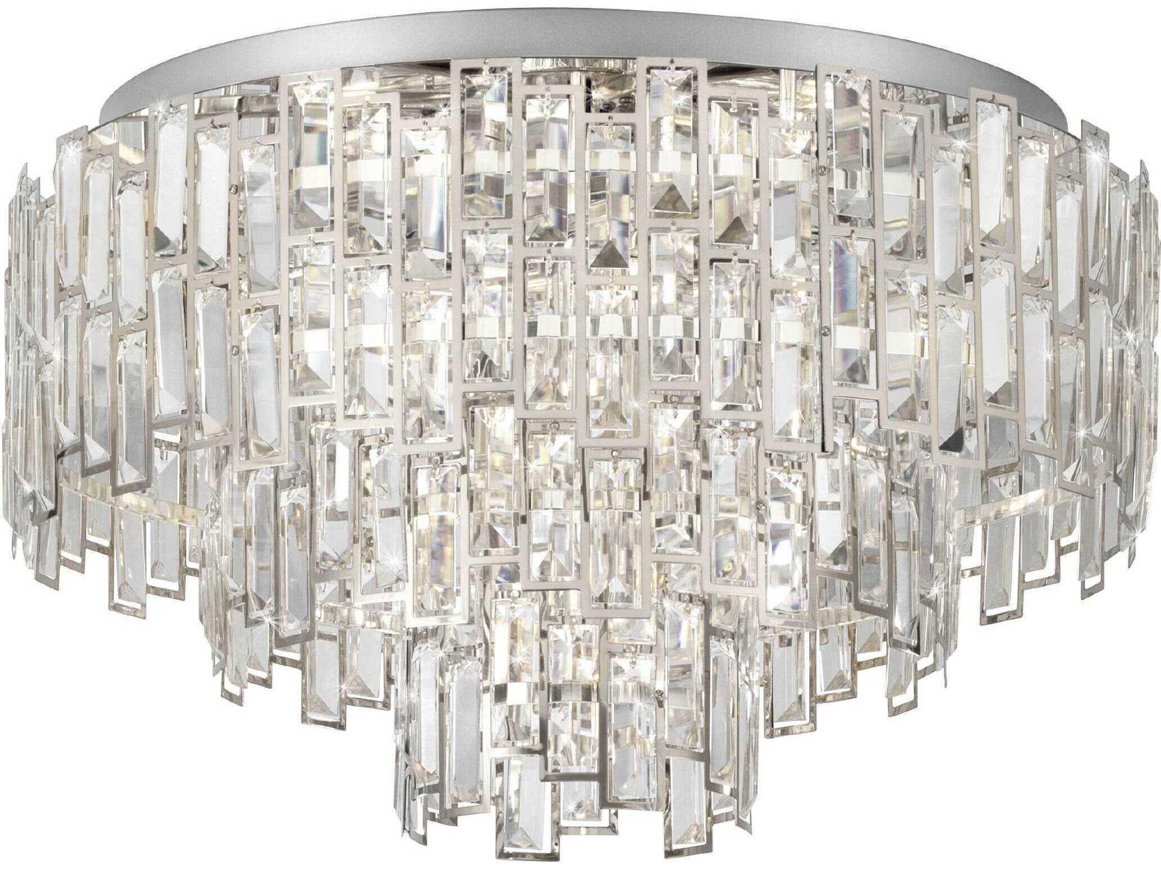 Eglo Calmeilles 10-Light Chrome Tiered Flush Mount