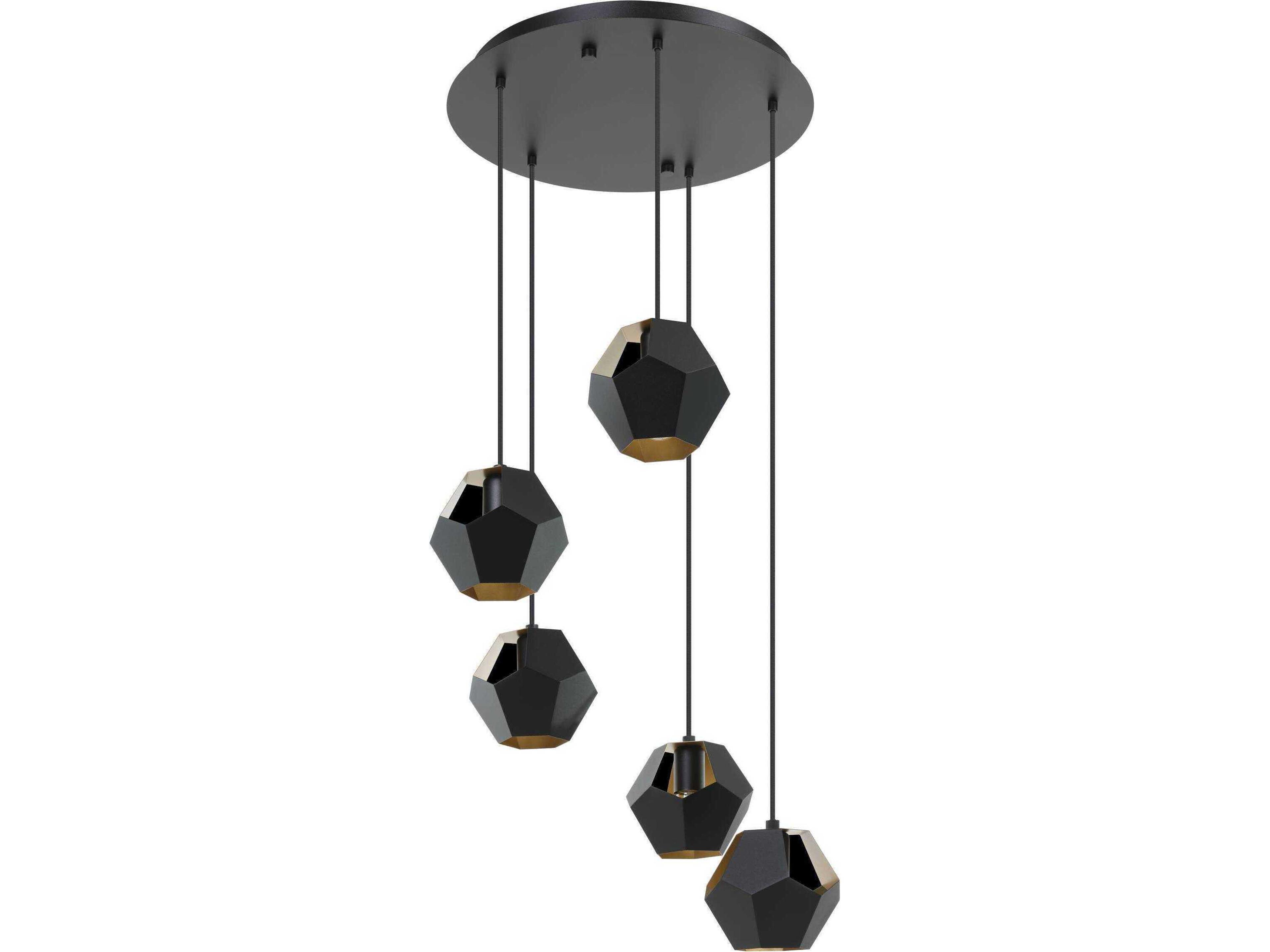 Eglo Rasigures 5-Light Black Geometric Pendant