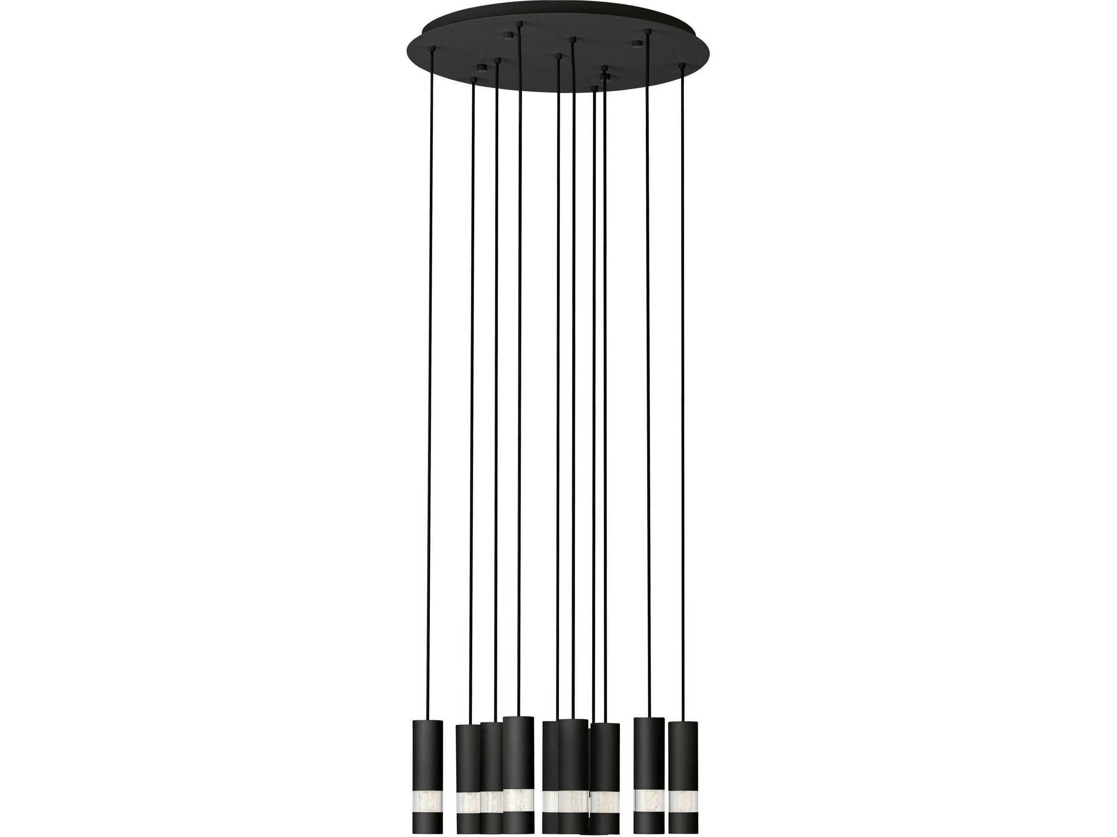 Eglo Bernabeta 10-Light Black Cylinder Pendant
