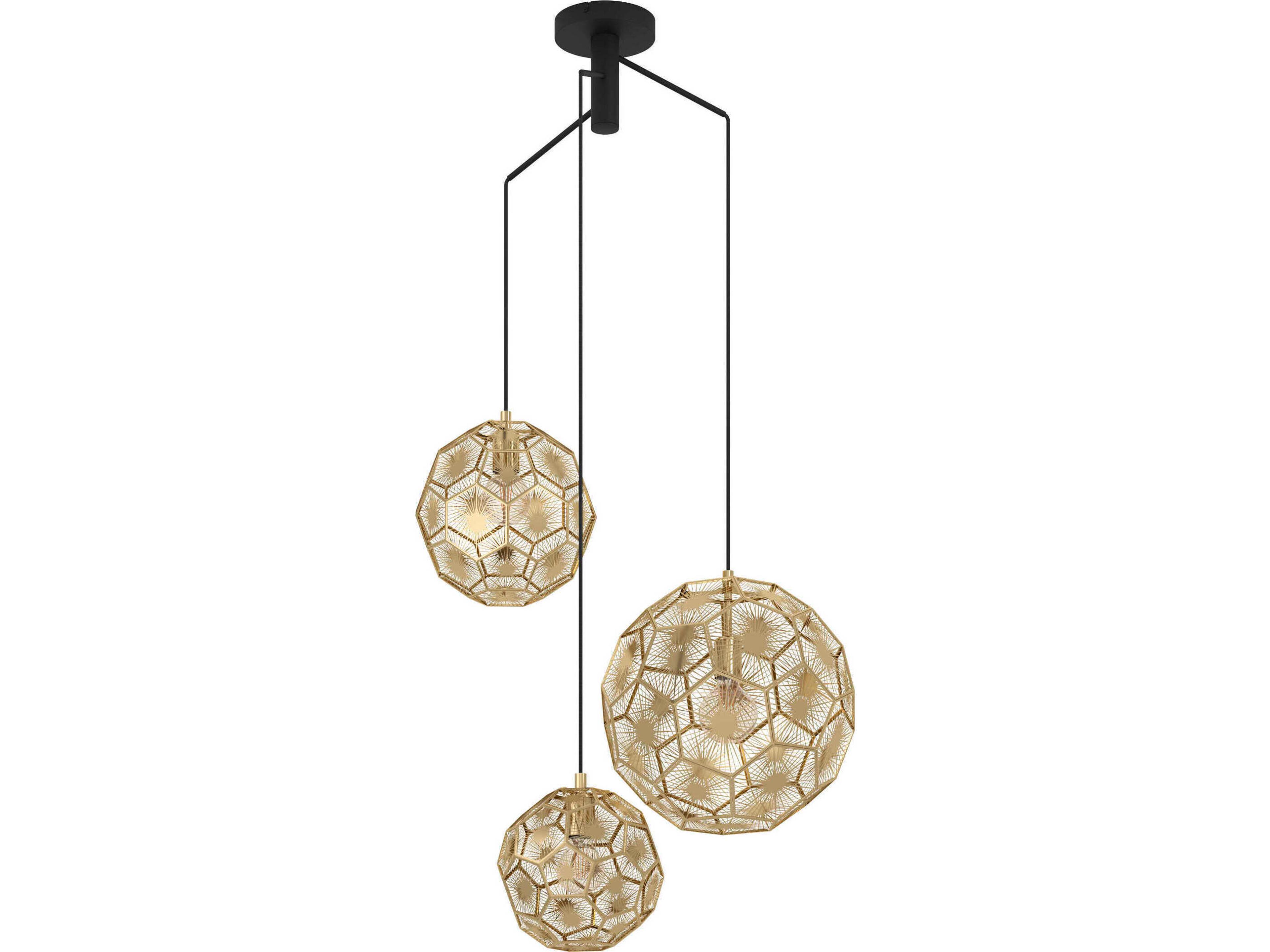 Skoura 3-Light Black Pendant