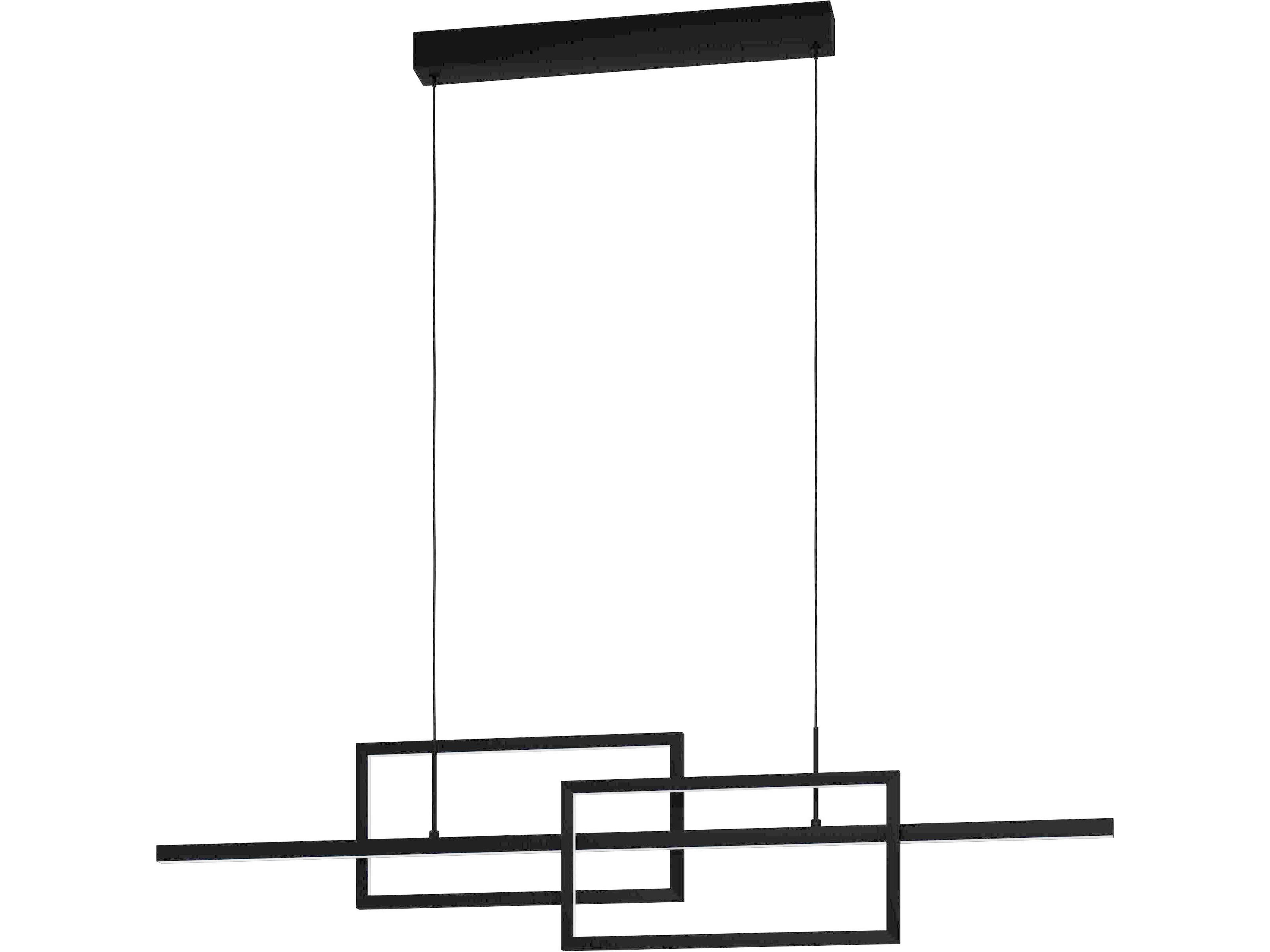 Eglo Puebla 1-Light Black Geometric Island Pendant