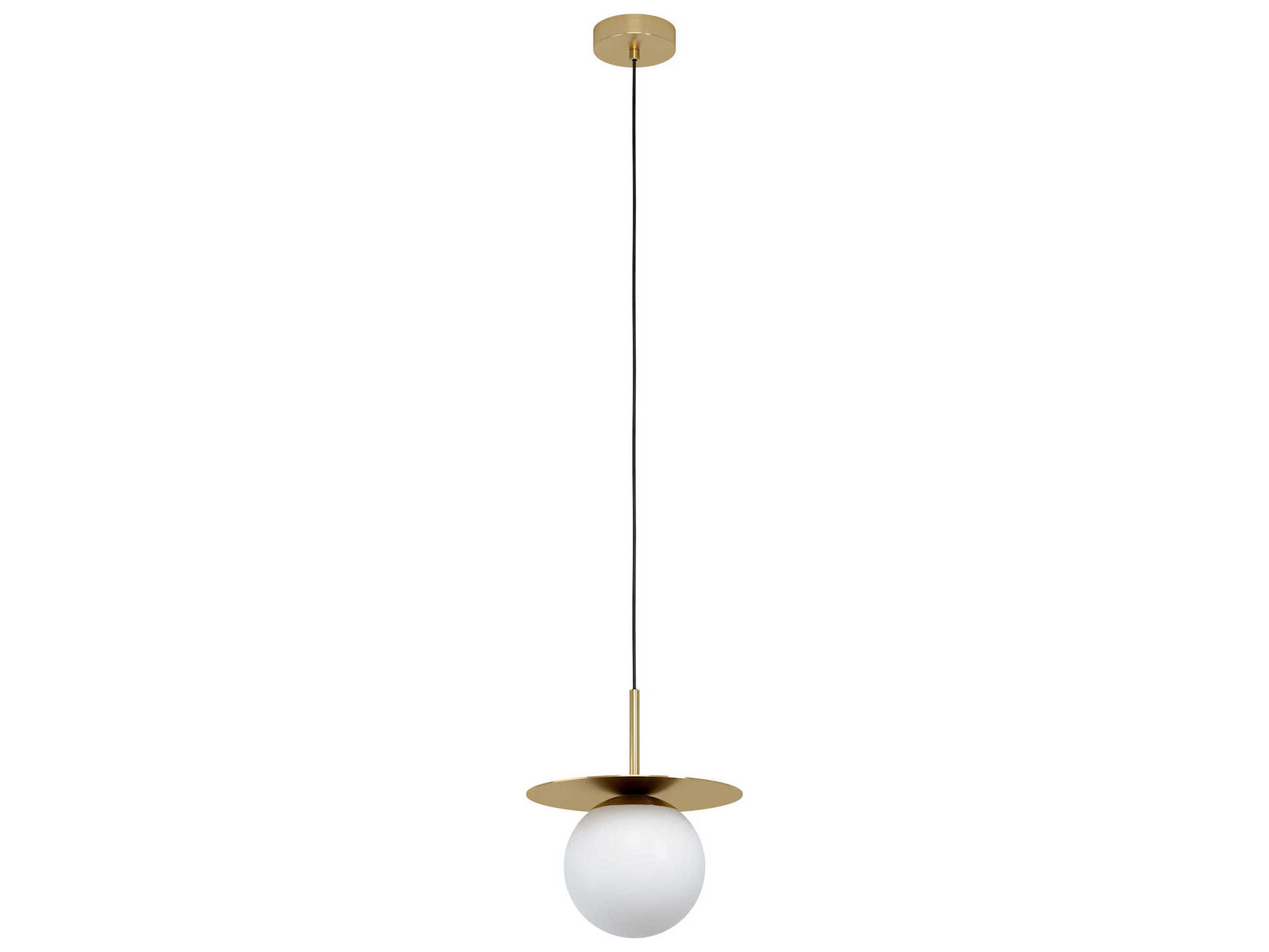 Eglo Arenales 1-Light Brushed Brass Globe Mini Pendant