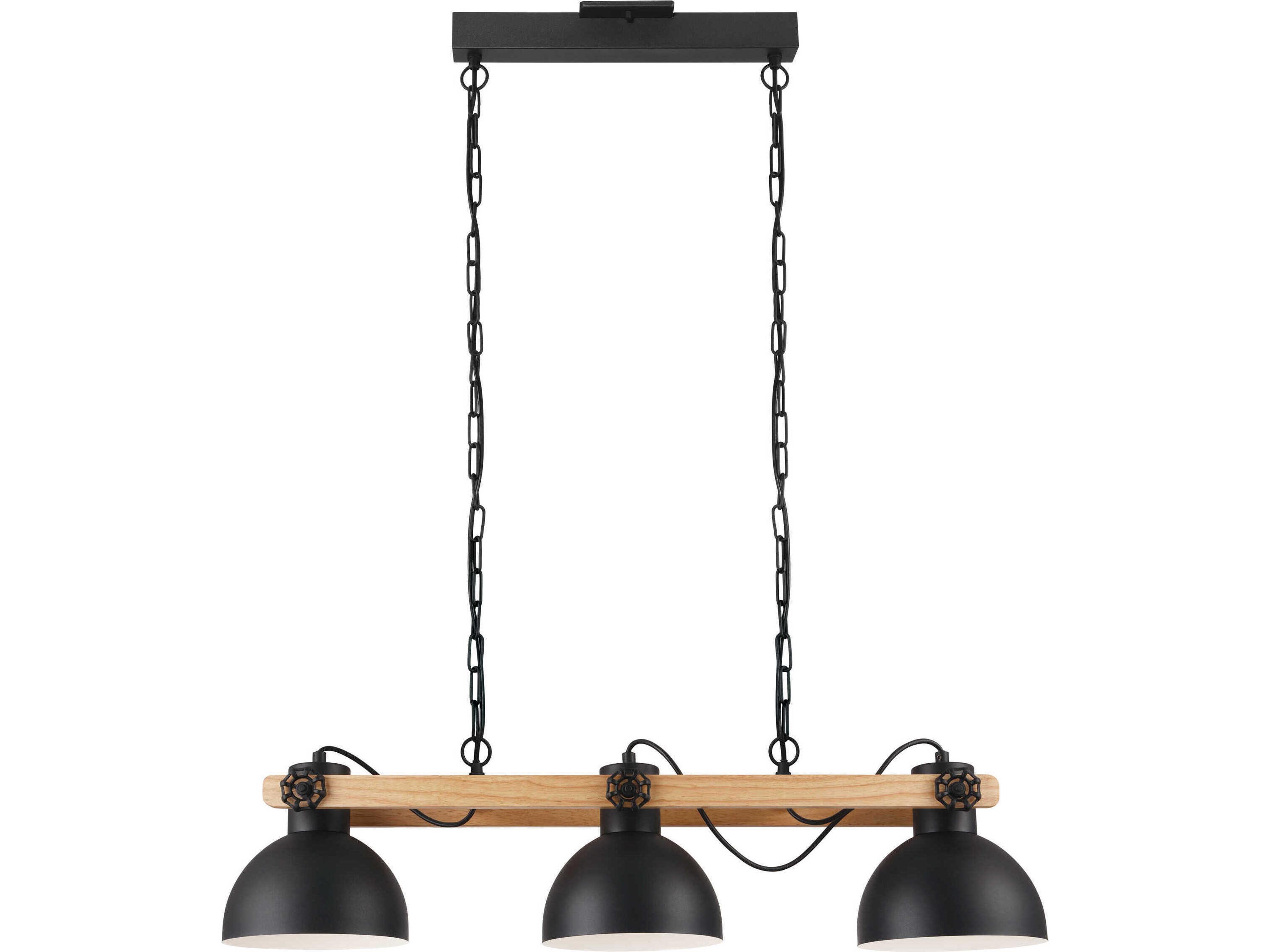 Eglo Lubenham 3-Light Black Island Pendant