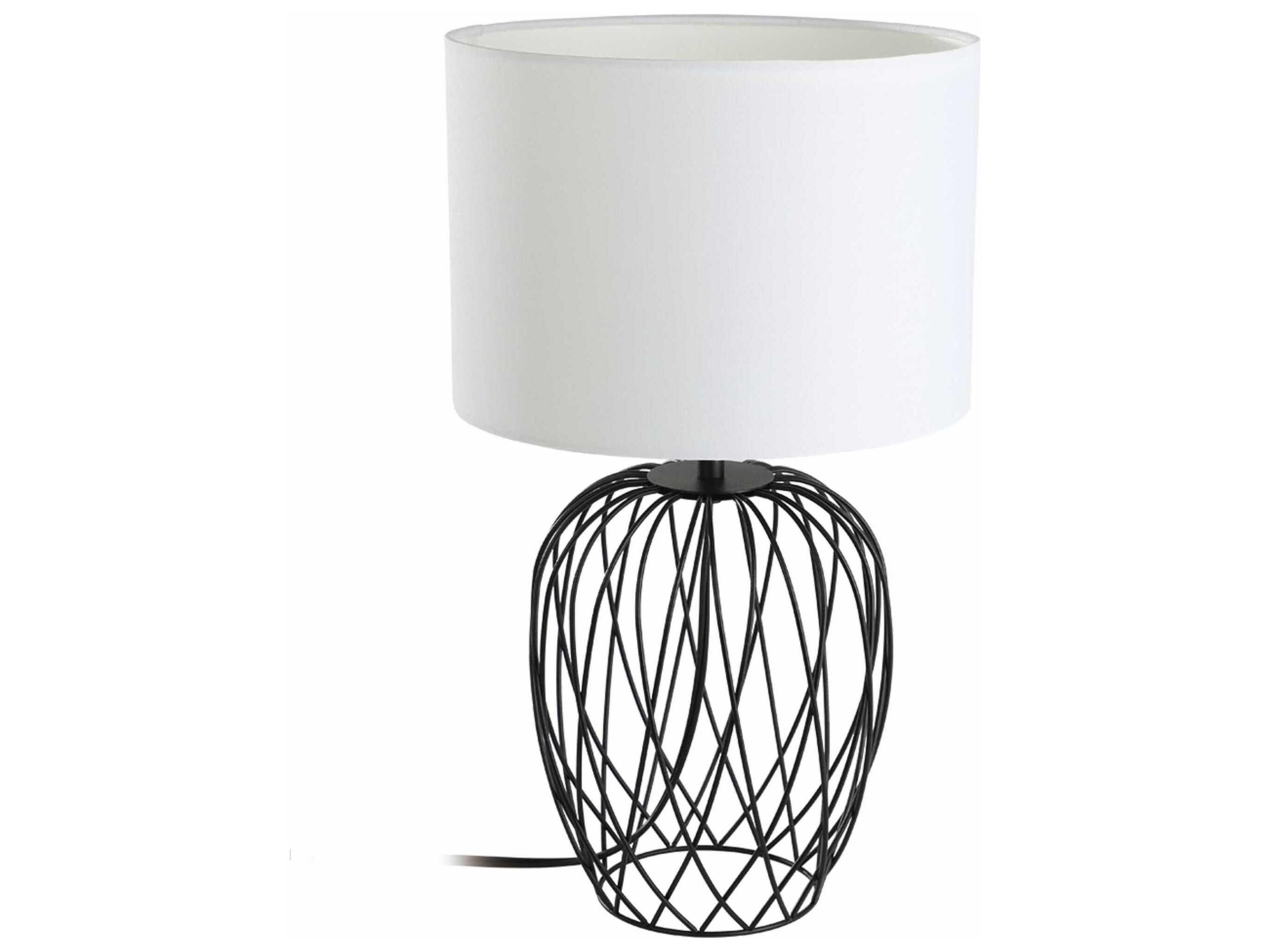 Eglo Nimlet Black White Fabric Table Lamp