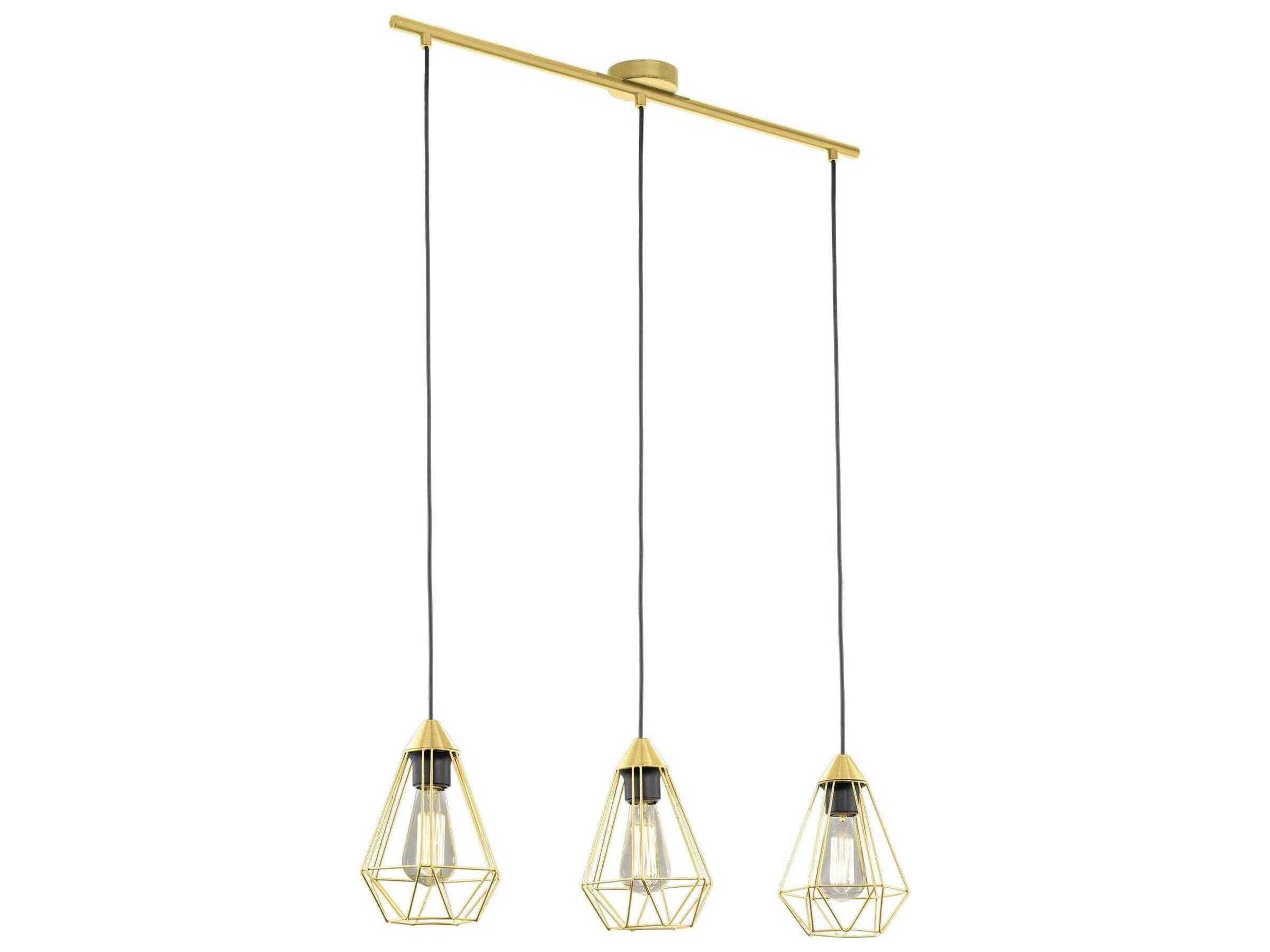 Eglo Tarbes 3-Light Brushed Brass Island Pendant