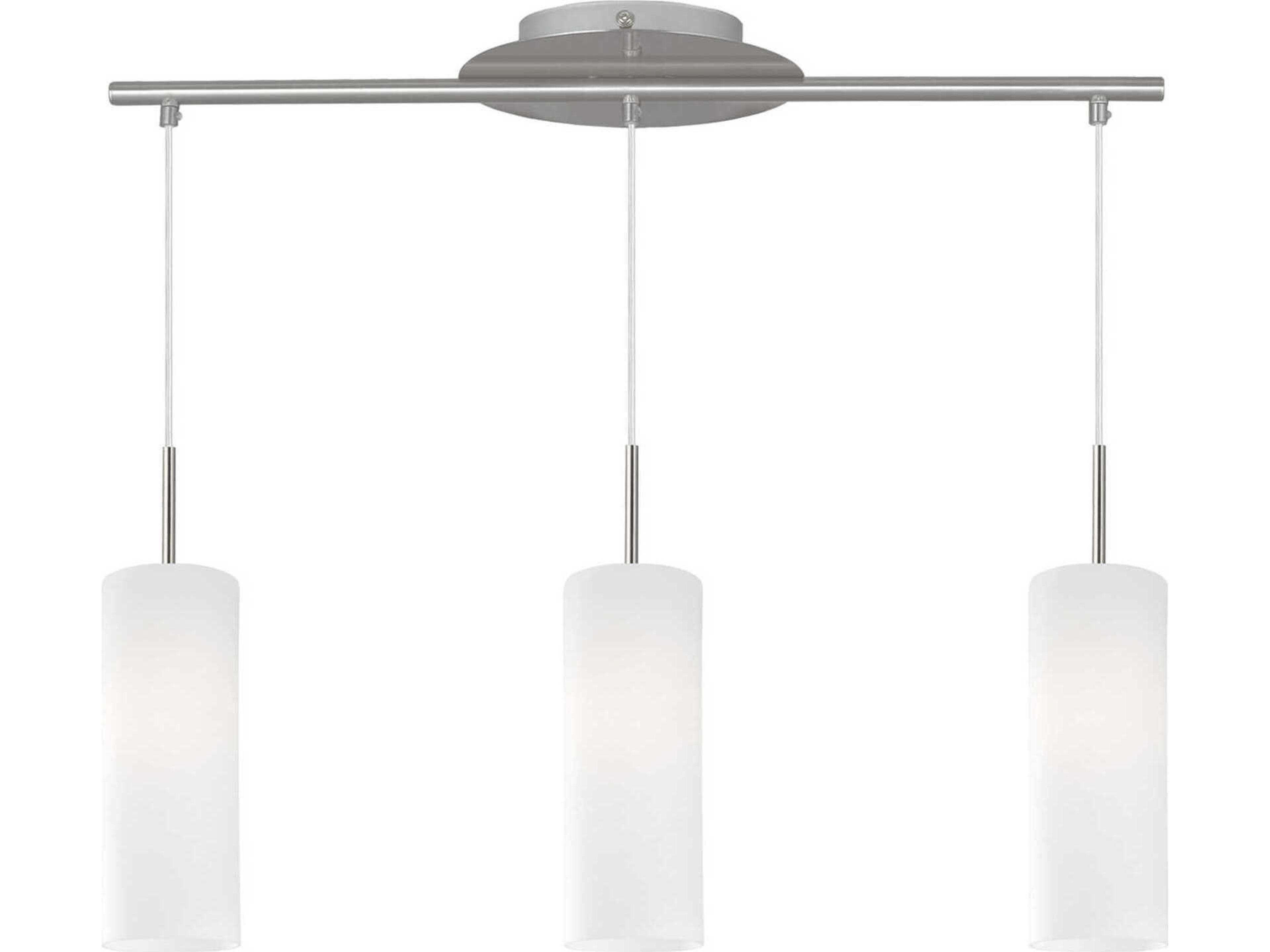 Eglo Troy 3-Light Matte Nickel Cylinder Island Pendant