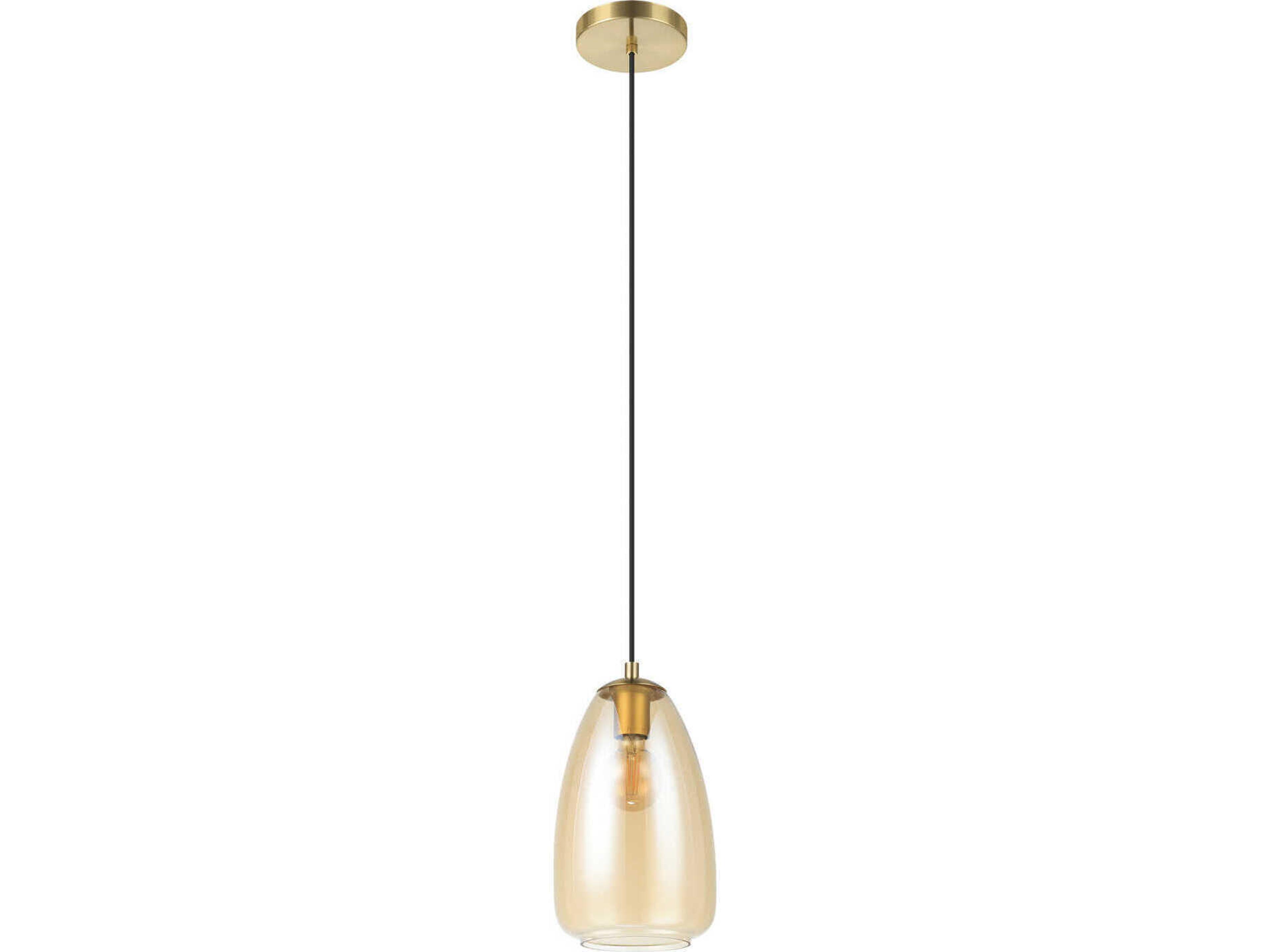 Eglo Alobrase 1-Light Brushed Gold Bell Mini Pendant
