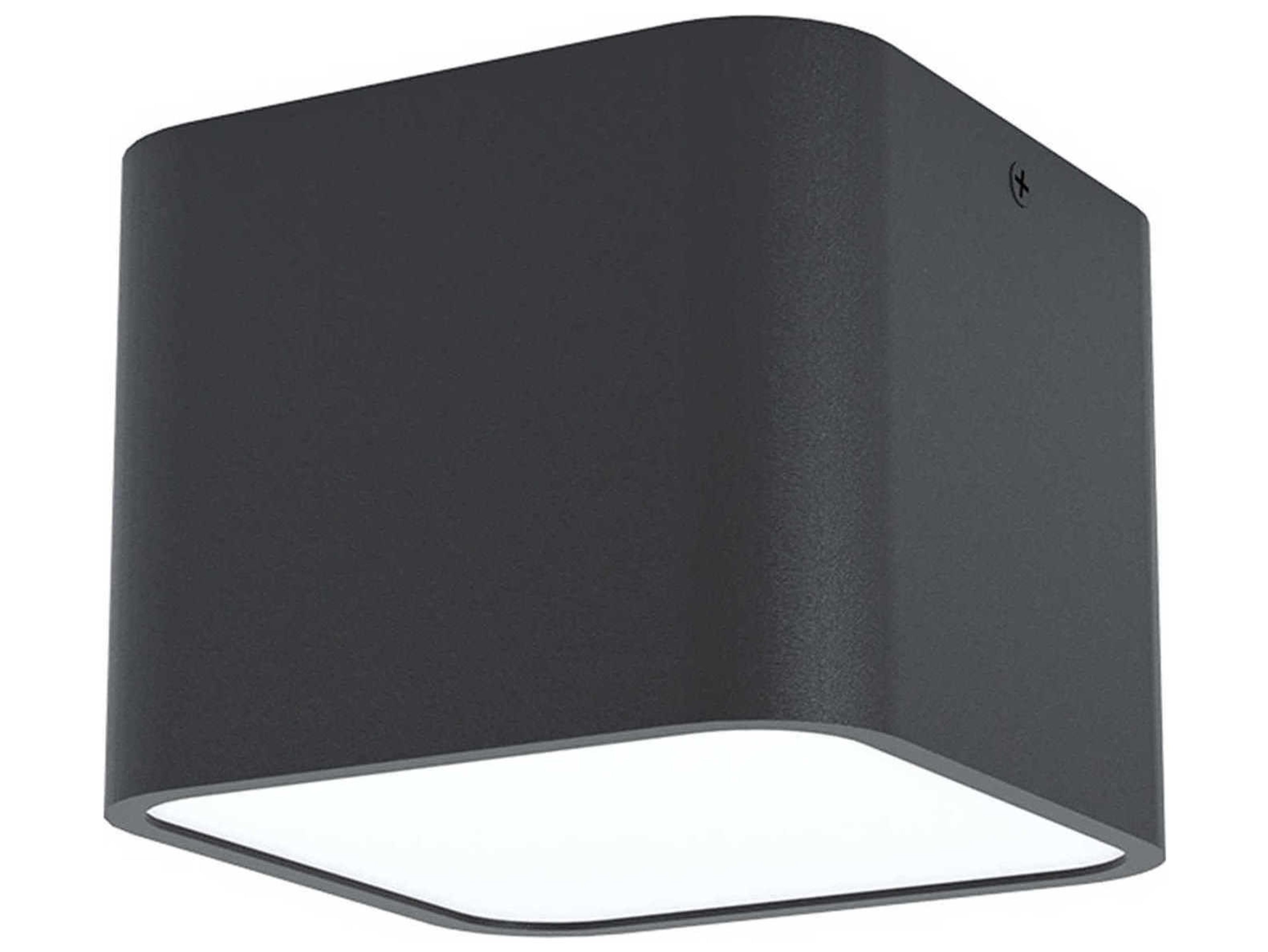 Eglo Grimasola 1-Light Black Flush Mount
