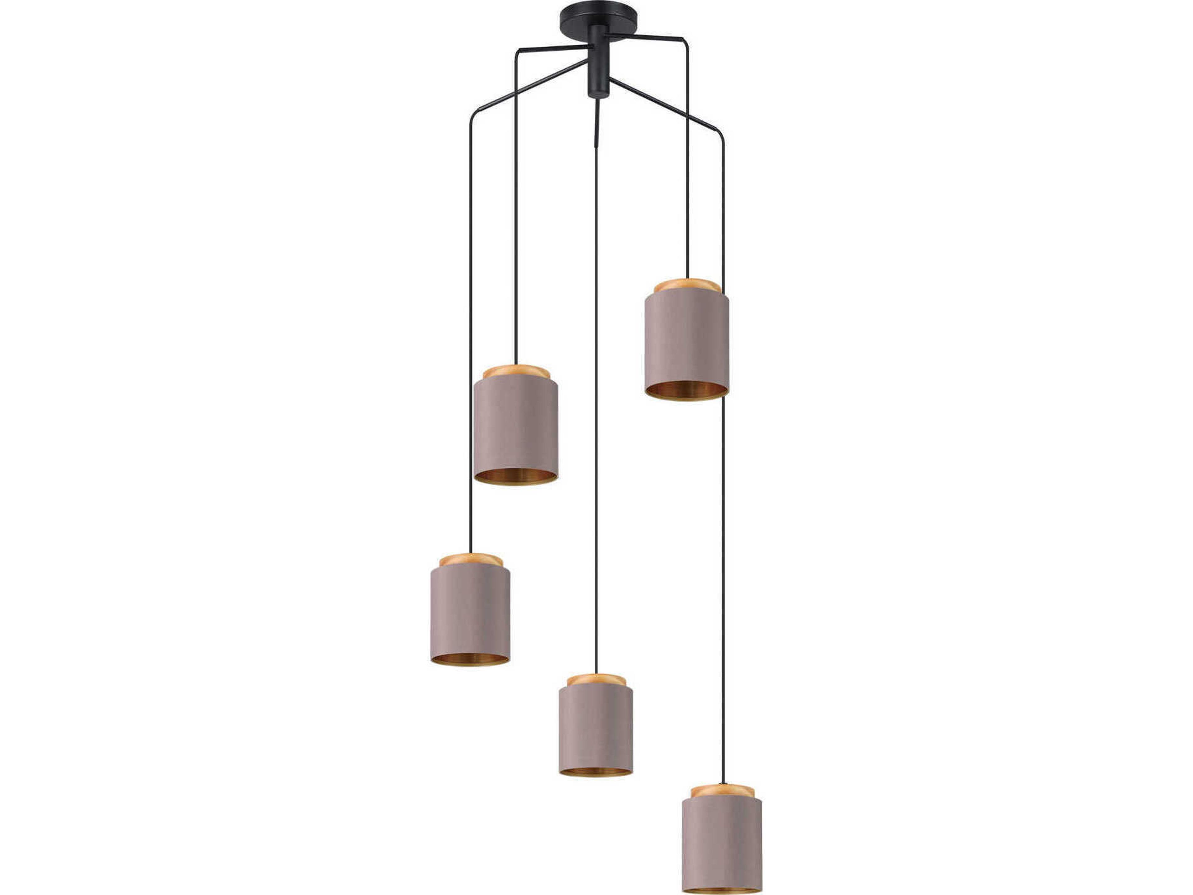 Eglo Albariza 5-Light Black Pendant