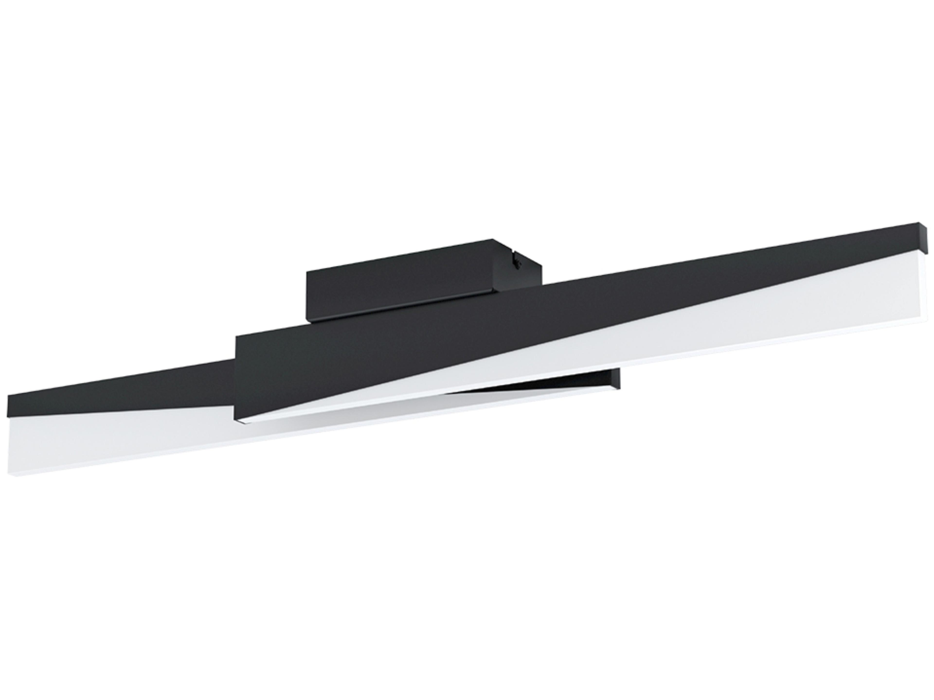 Eglo Isidro 1-Light Structured Black Linear Flush Mount
