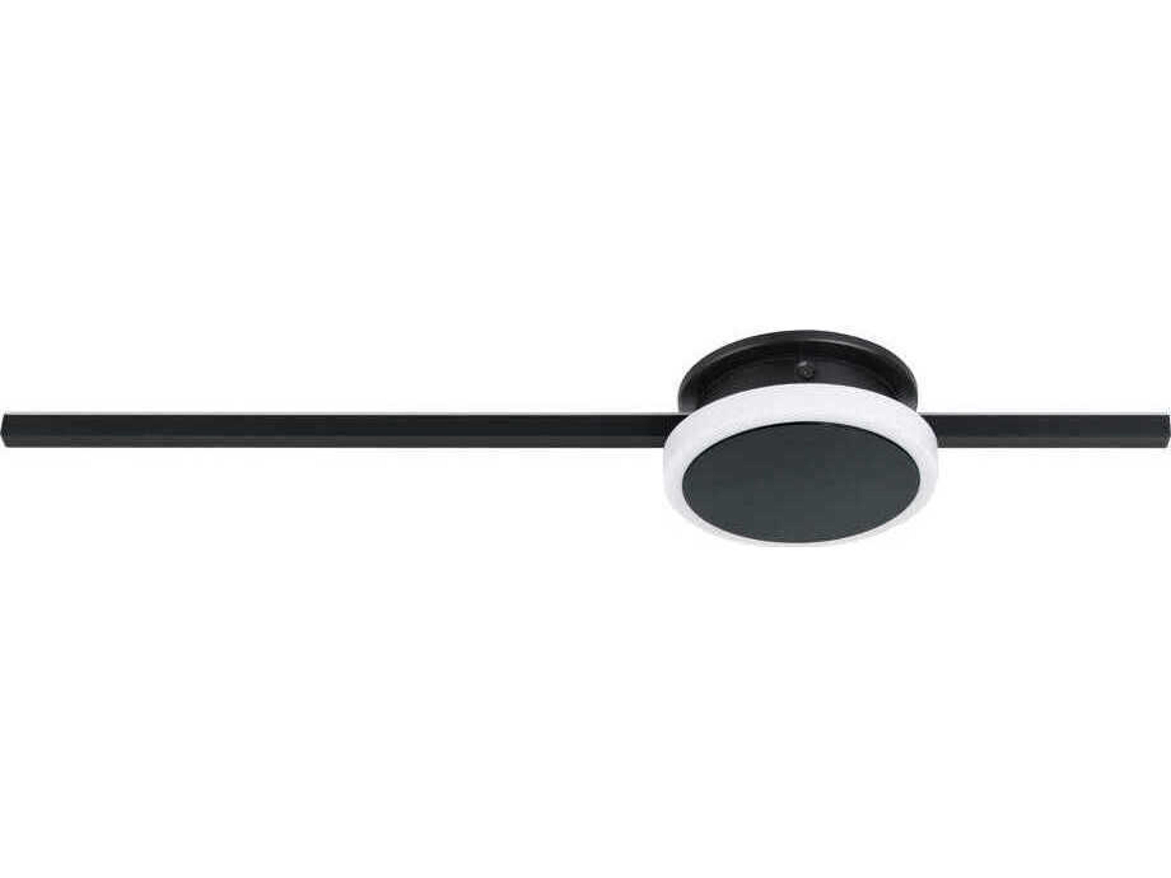 Eglo Sarginto 1-Light Black Linear Flush Mount