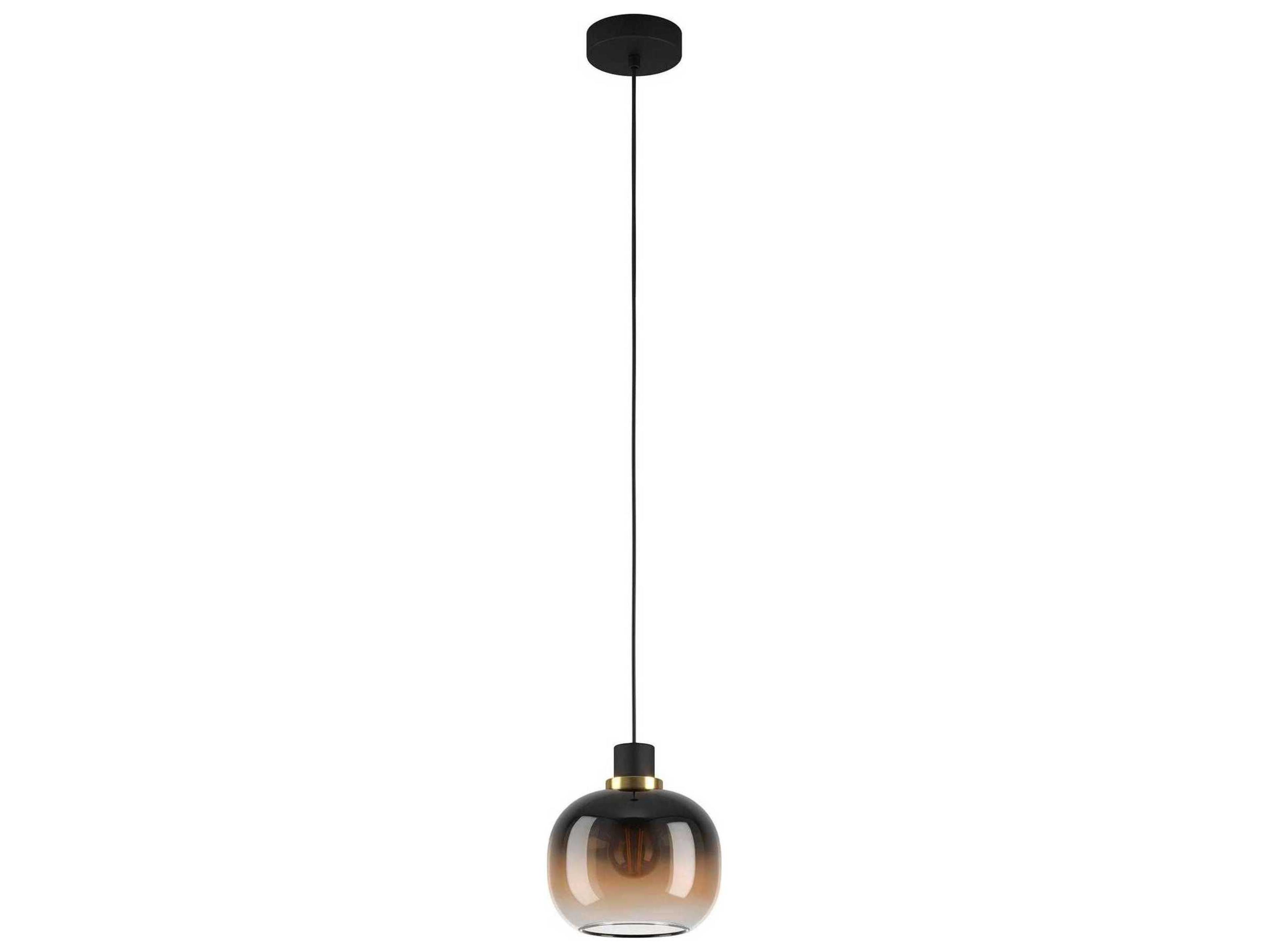 Oilella 1-Light Structured Black Globe Mini Pendant
