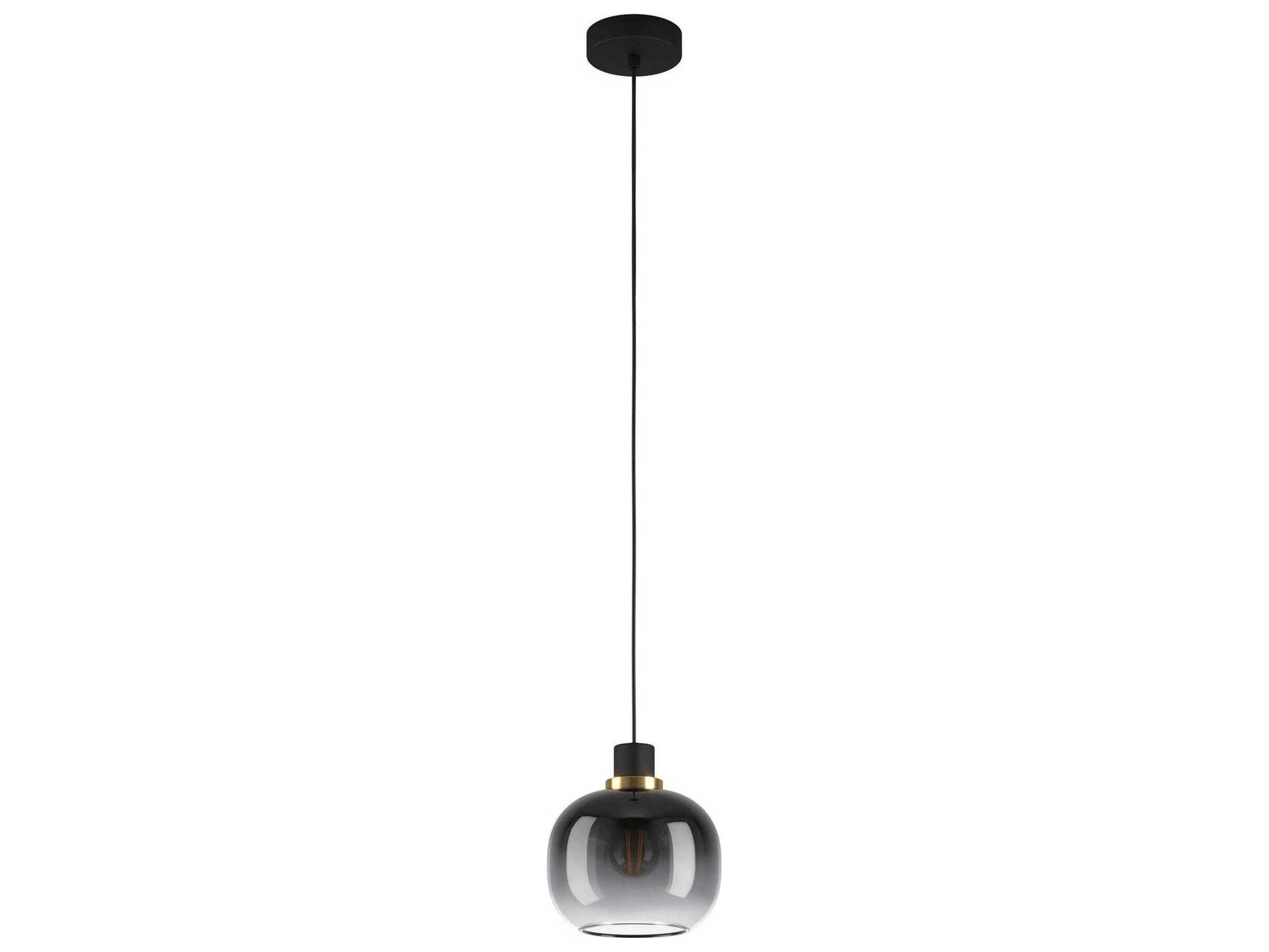 Oilella 1-Light Structured Black Globe Mini Pendant