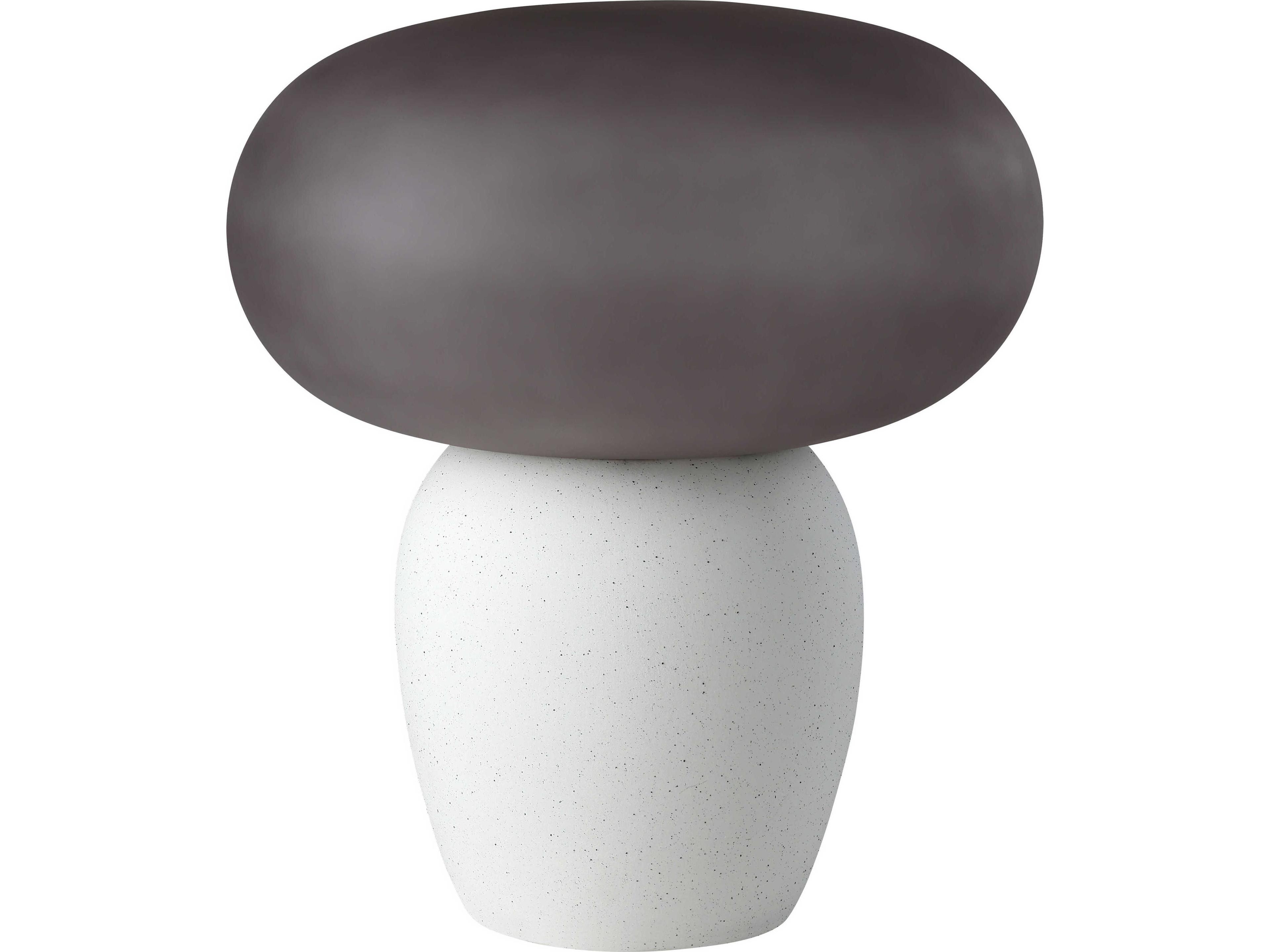 Eglo Cahuama Speckled White Frosted Grey Glass Black Table Lamp