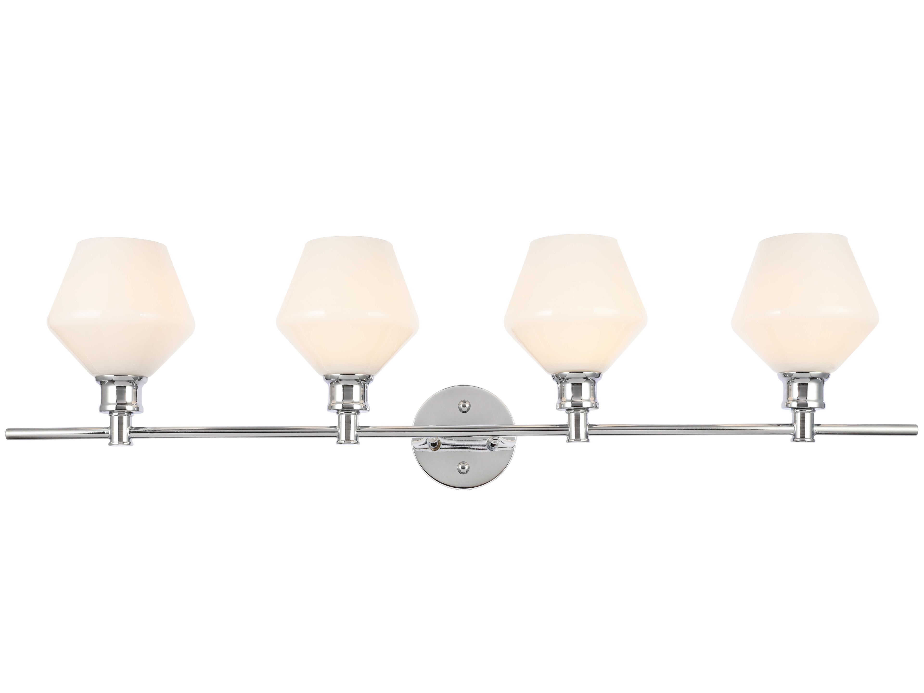 Elegant Lighting Gene 4-Light Chrome Glass LED Vanity Light