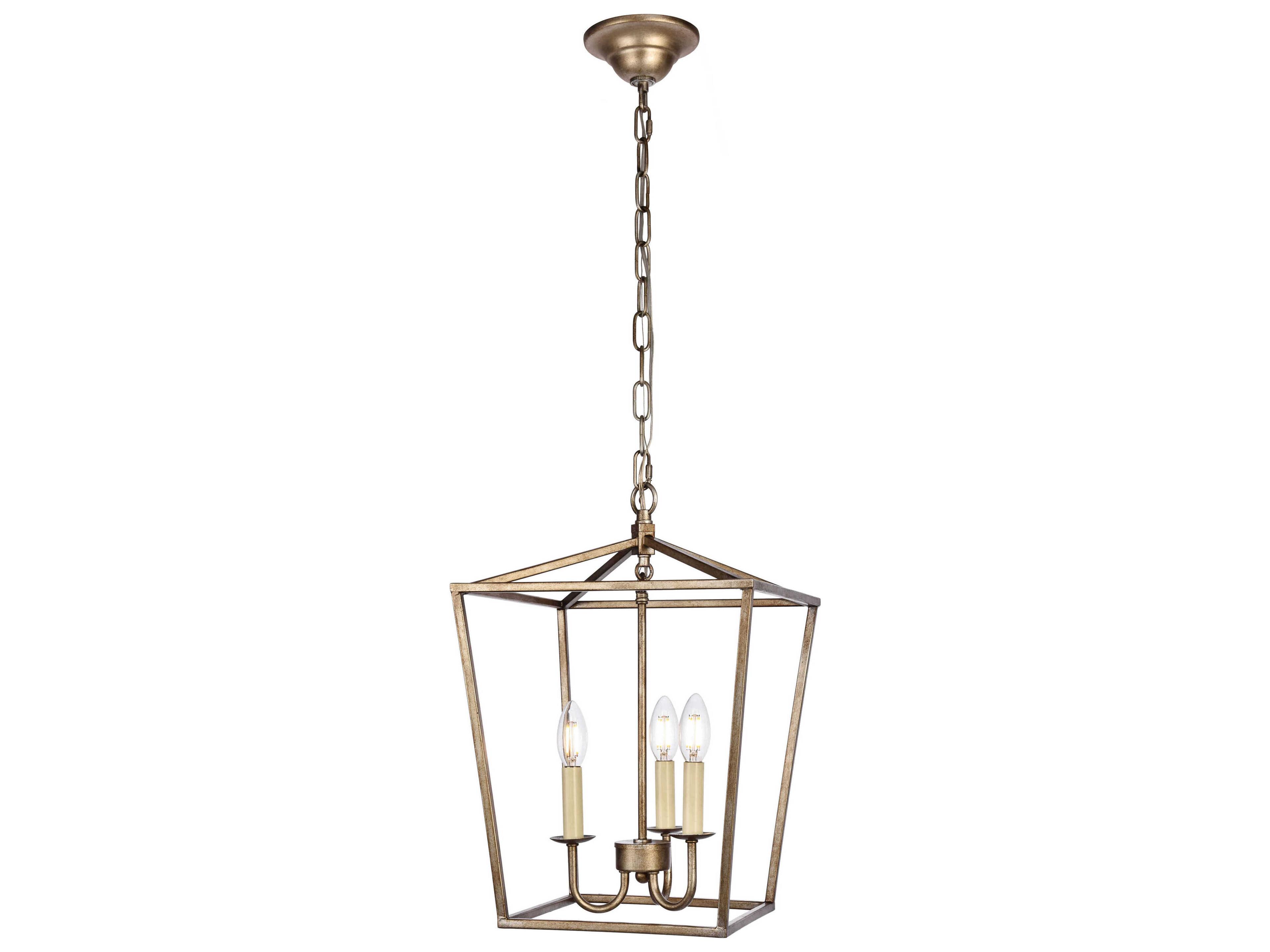 Elegant Lighting Maddox 3-Light Vintage Silver Chandelier