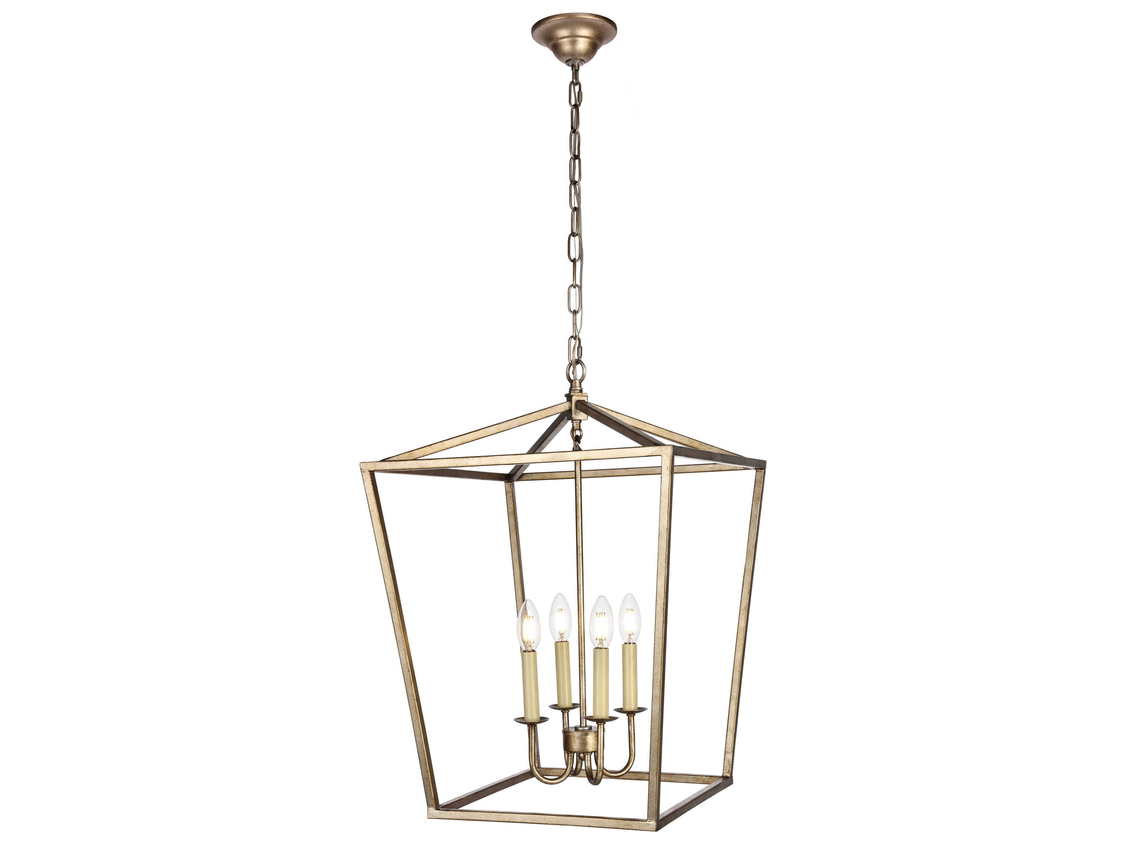 Elegant Lighting Maddox 4-Light Vintage Silver Chandelier