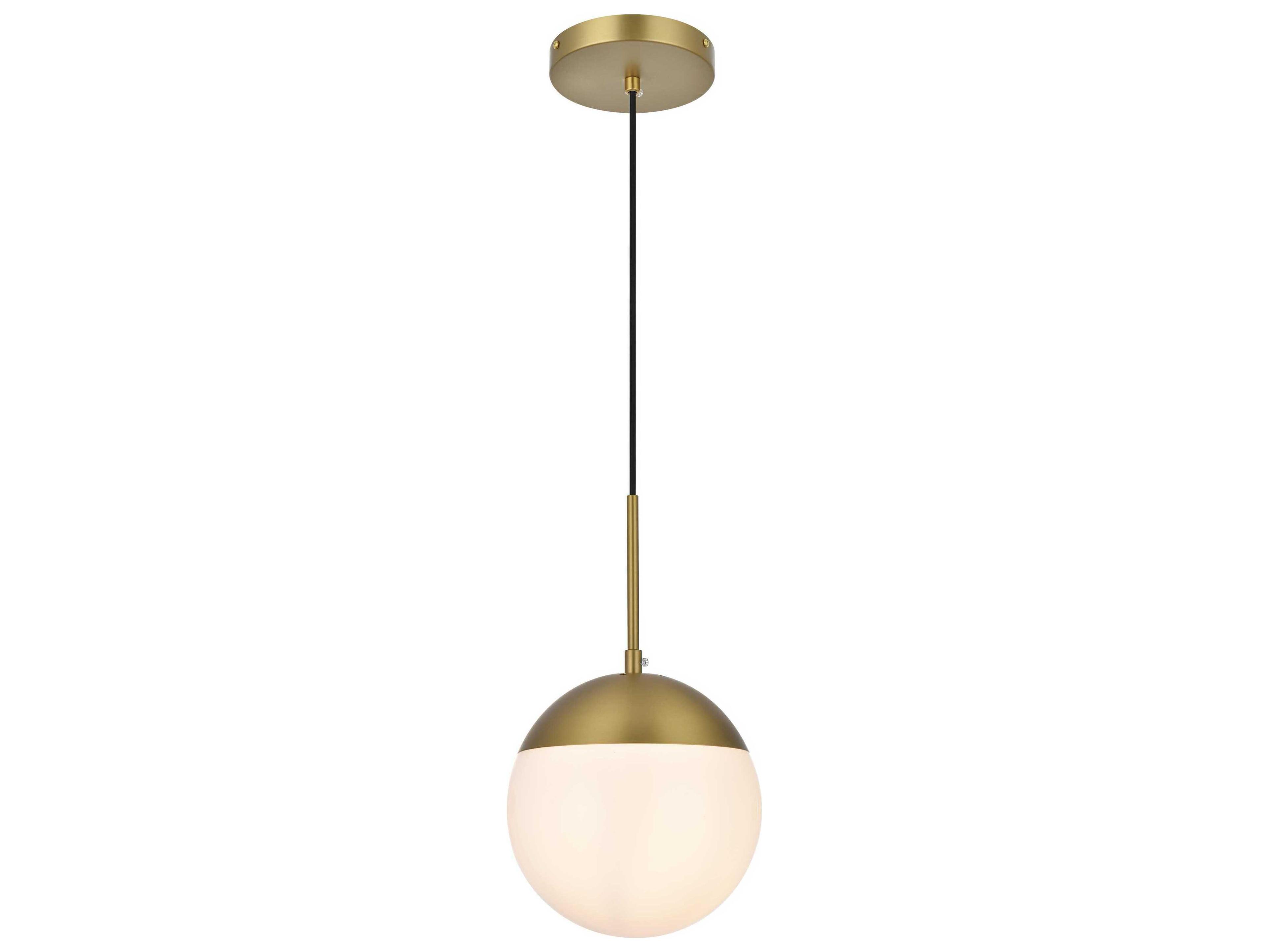 Elegant Lighting Eclipse 1-Light Satin Gold Globe Mini Pendant