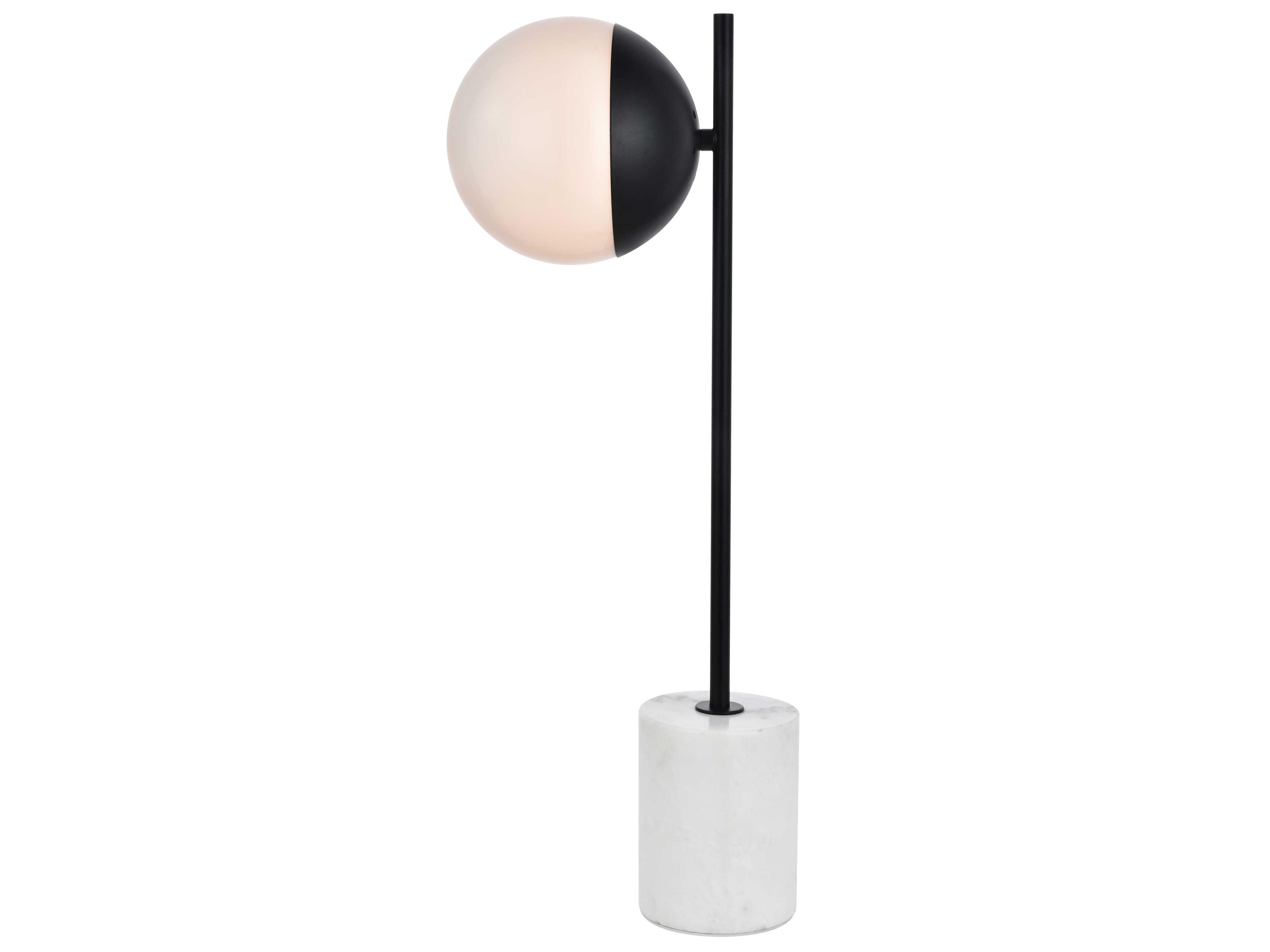 Elegant Lighting Eclipse Black Glass Table Lamp