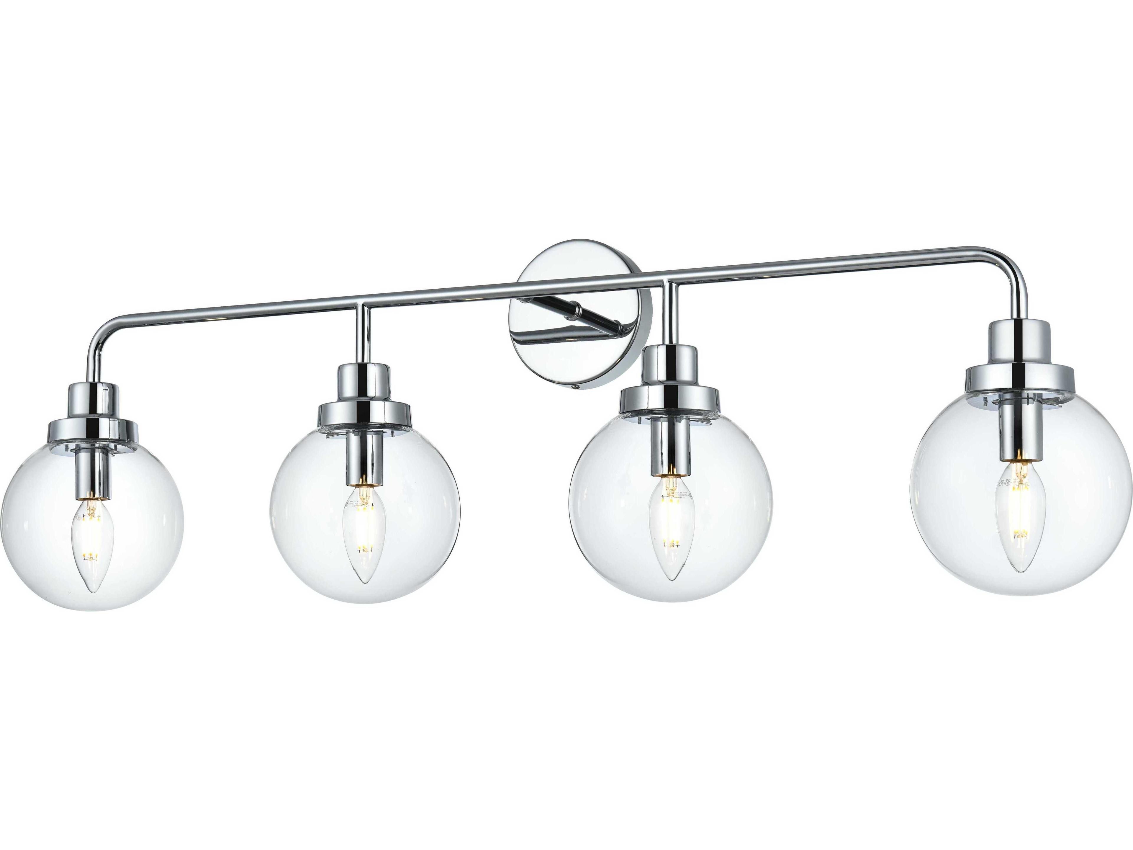 Elegant Lighting Hanson 4-Light Chrome Vanity Light