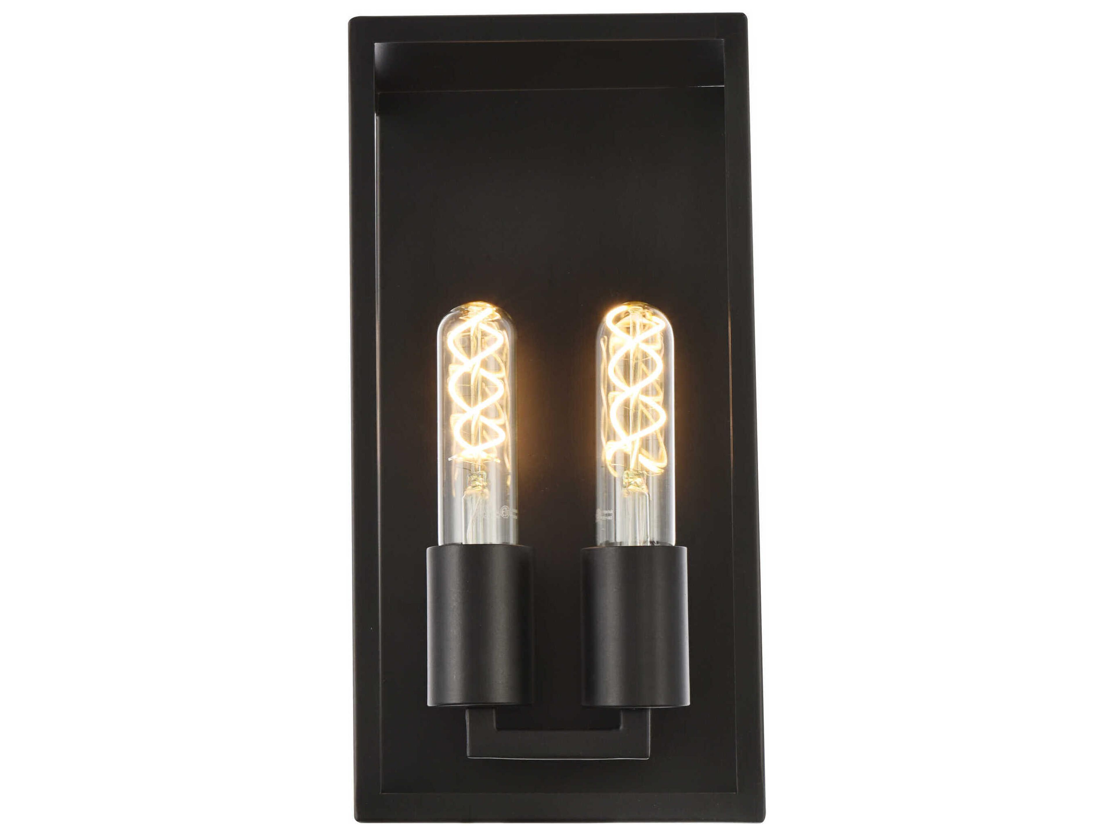 Elegant Lighting Voir 2-Light Black Wall Sconce