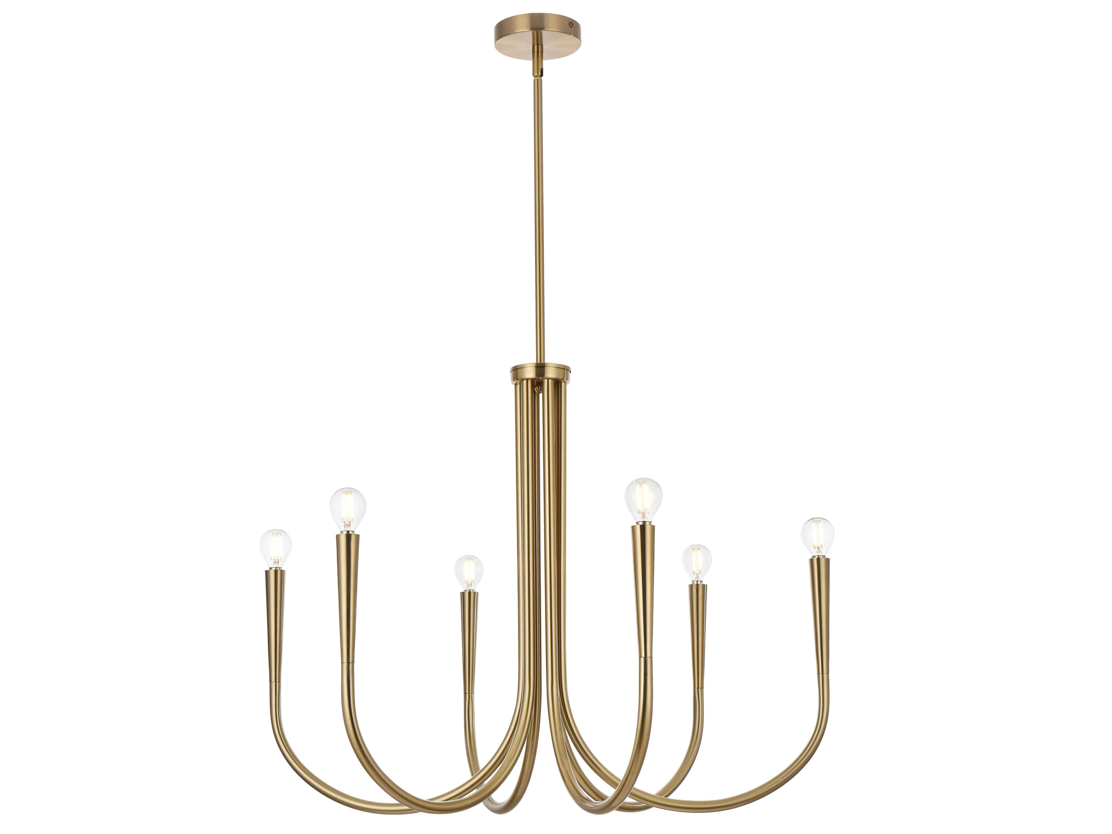 Elegant Lighting Layne 6-Light Gold Chandelier