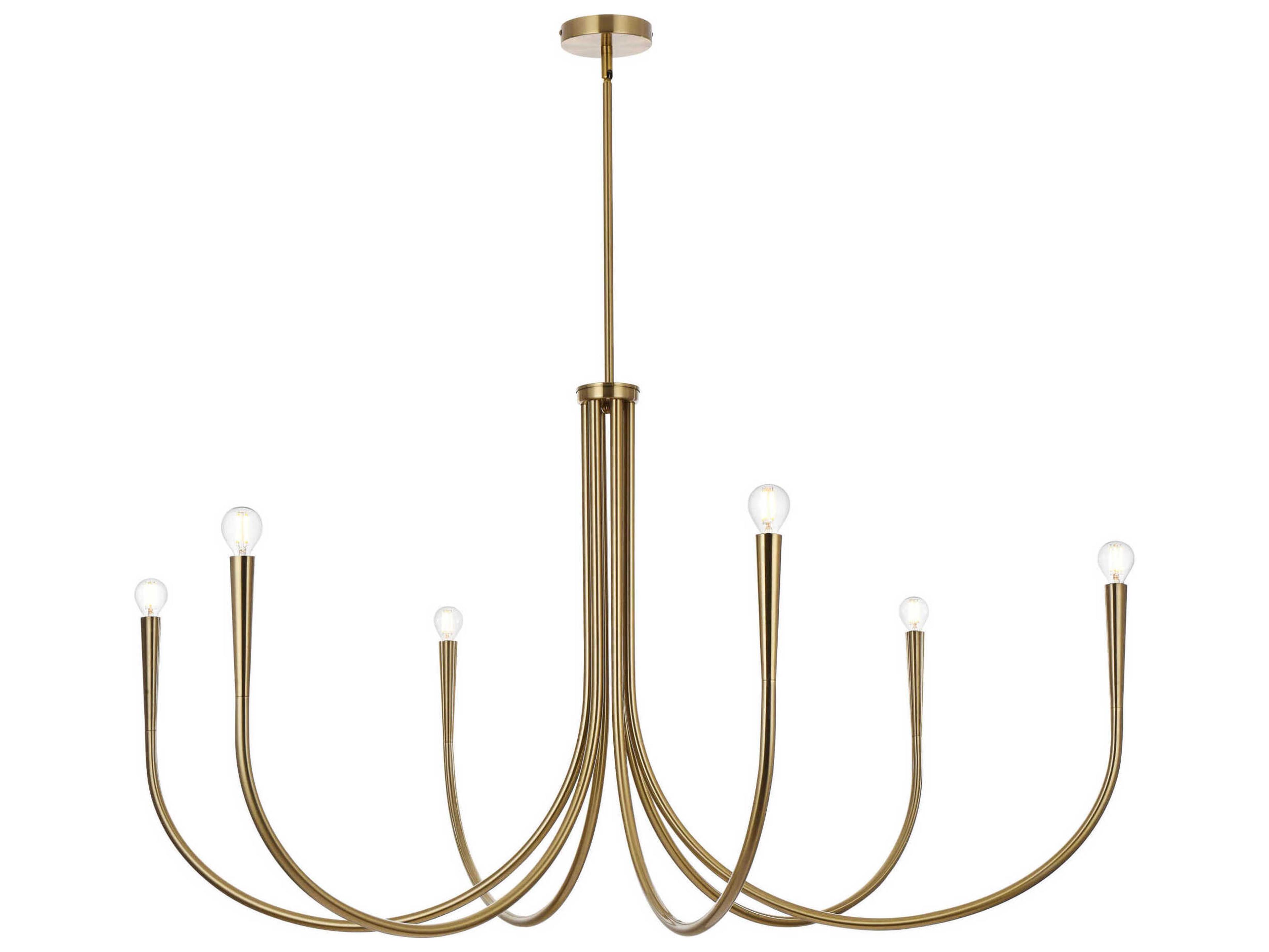 Elegant Lighting Layne 6-Light Gold Chandelier