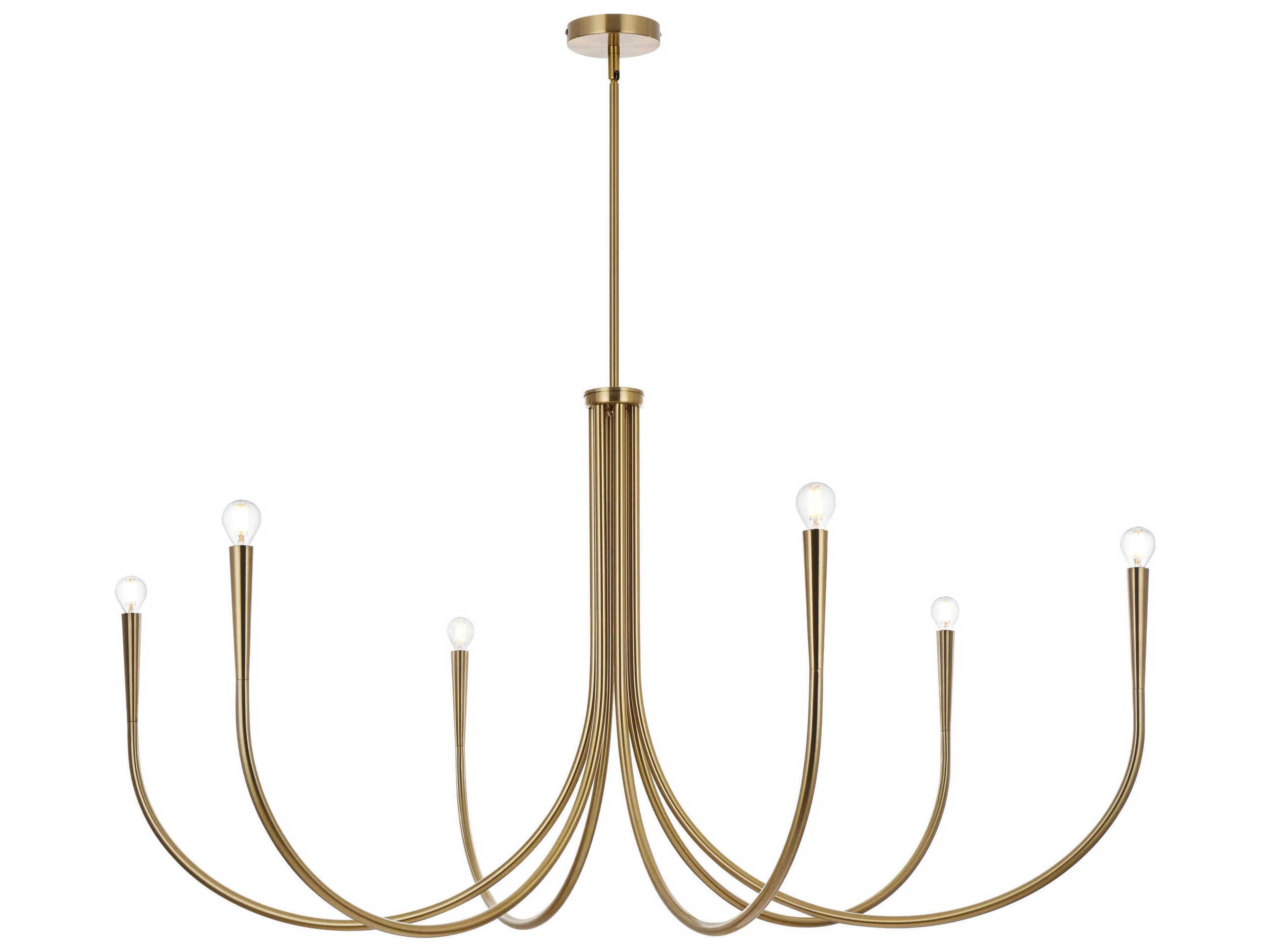 Elegant Lighting Layne 6-Light Gold Chandelier