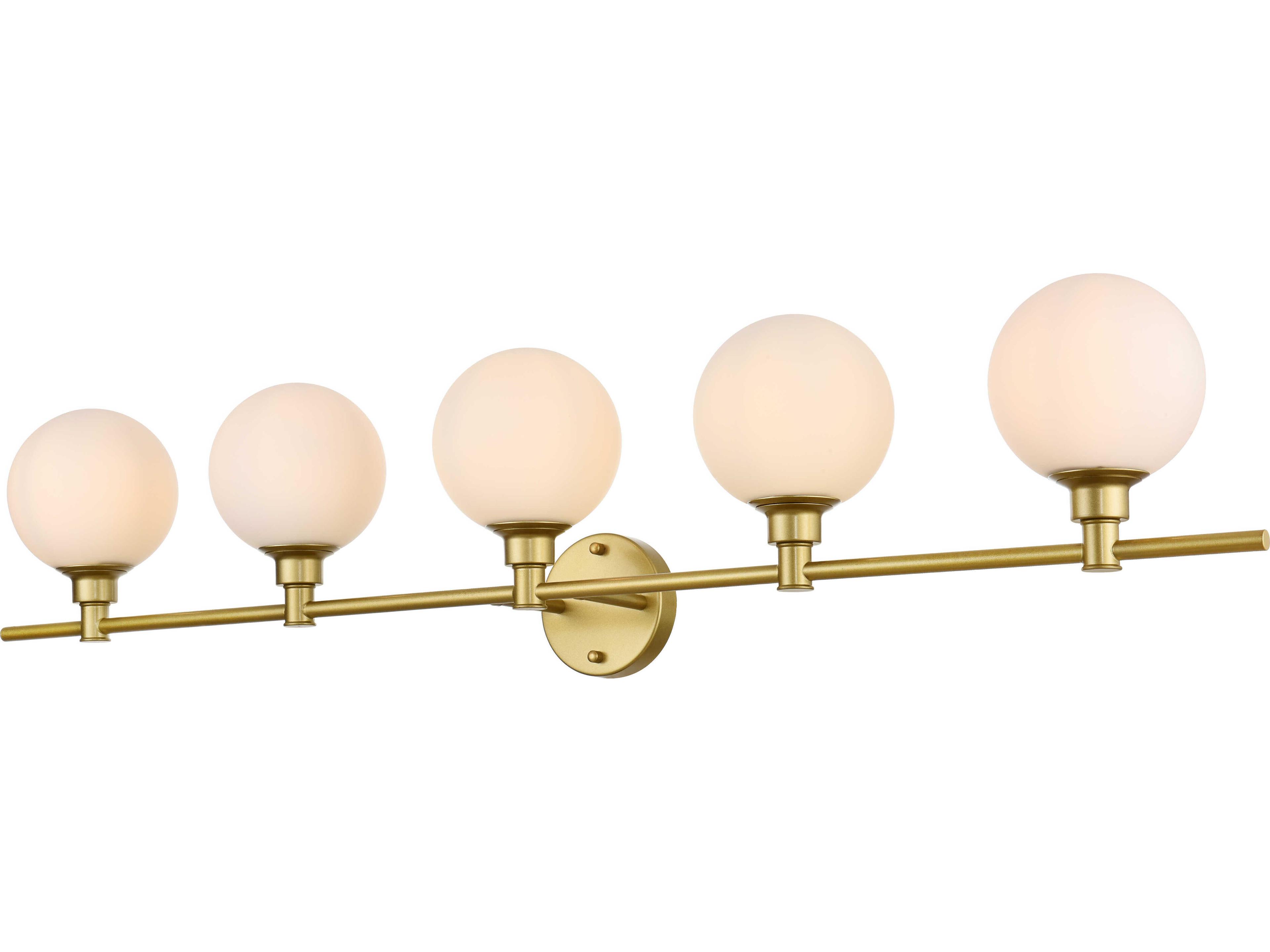 Elegant Lighting Cordelia 5-Light Brass Glass Vanity Light