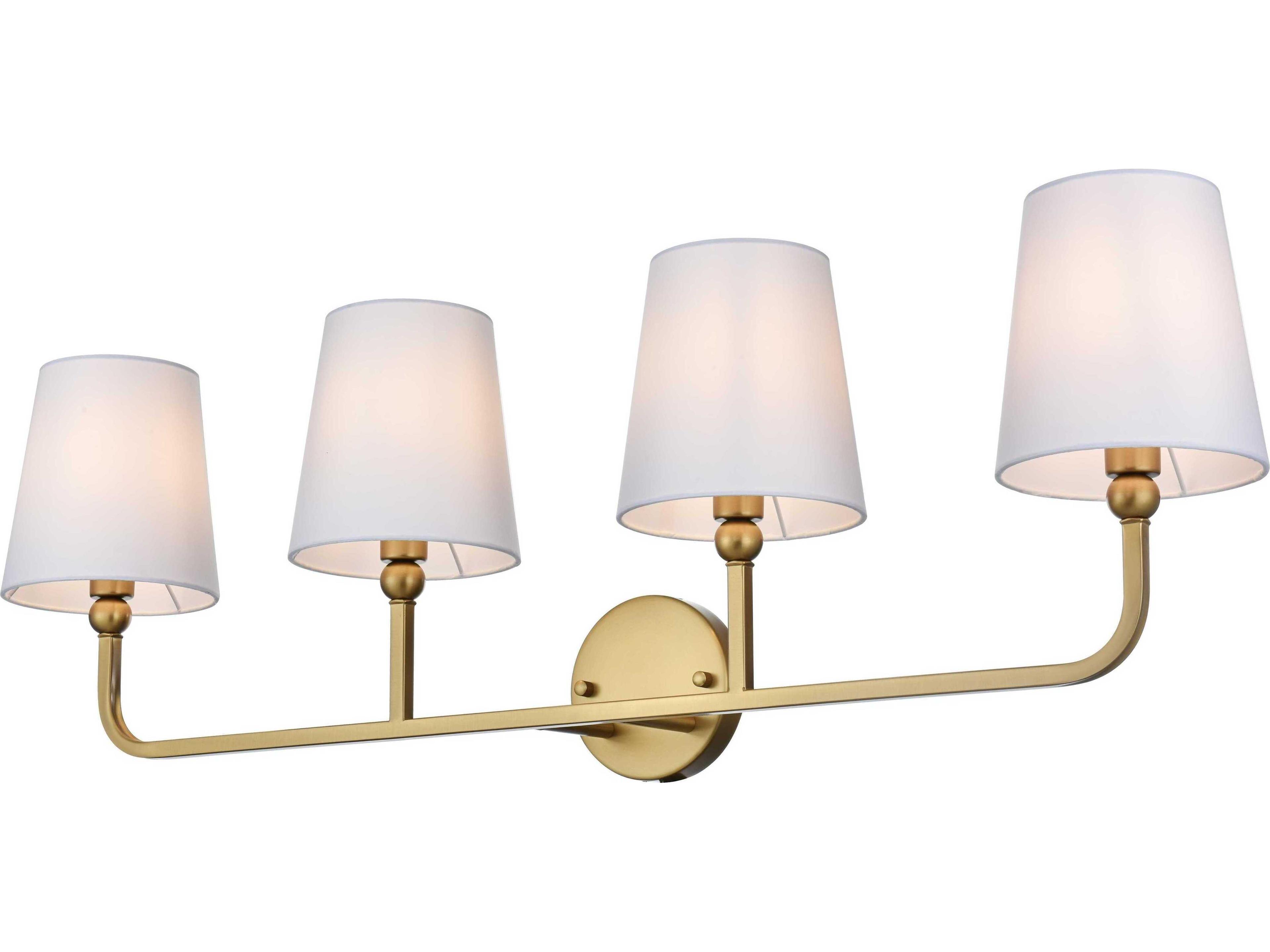 Elegant Lighting Senna 4-Light Satin Gold Vanity Light