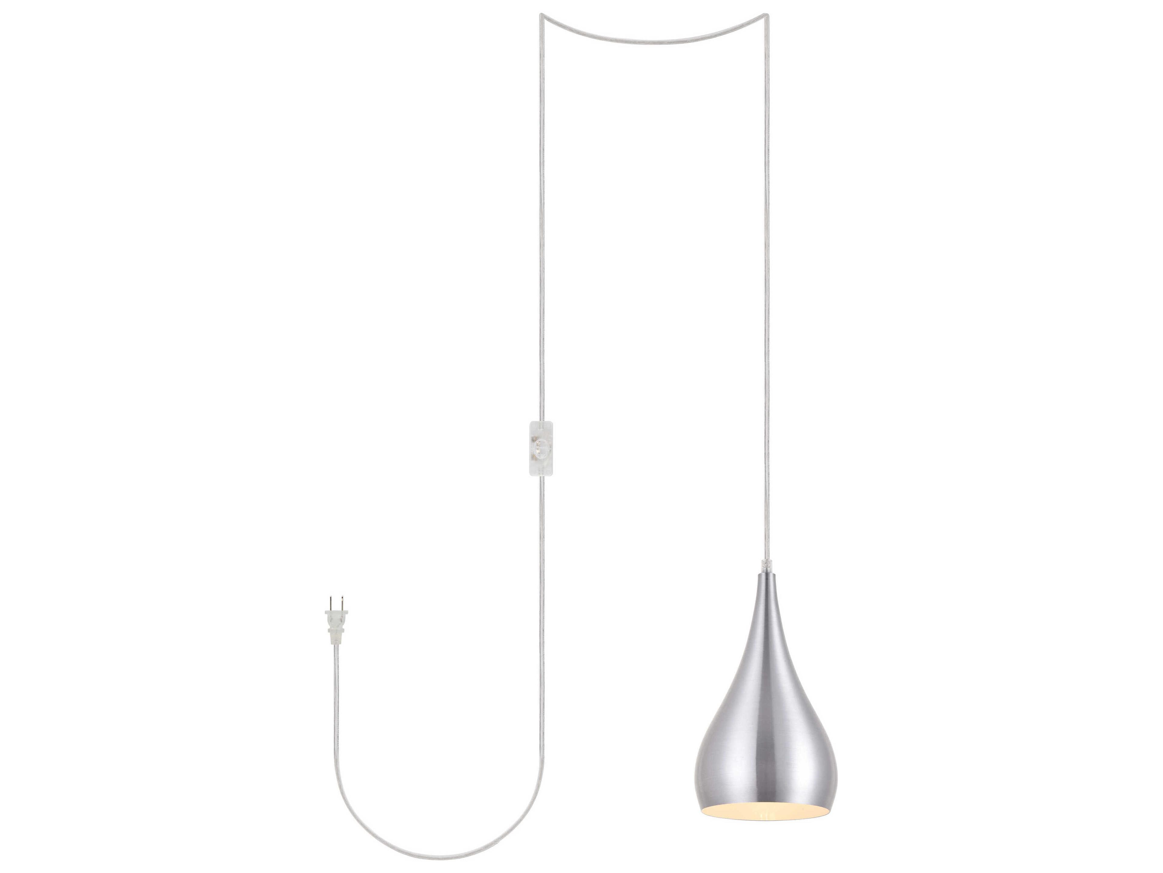 Elegant Lighting Nora 1-Light Burnished Nickel Bell Mini Pendant