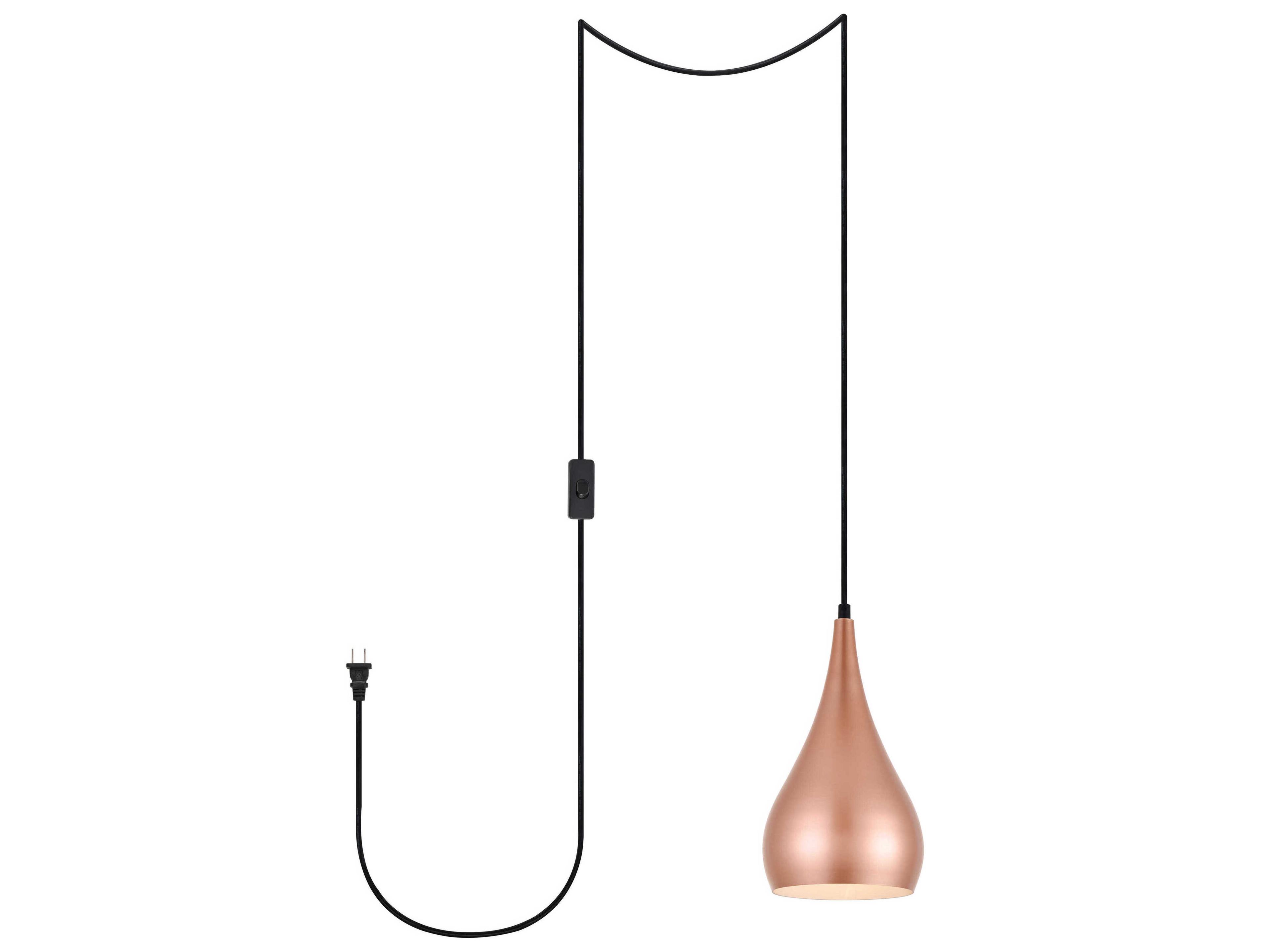 Elegant Lighting Nora 1-Light Honey Gold Bell Mini Pendant