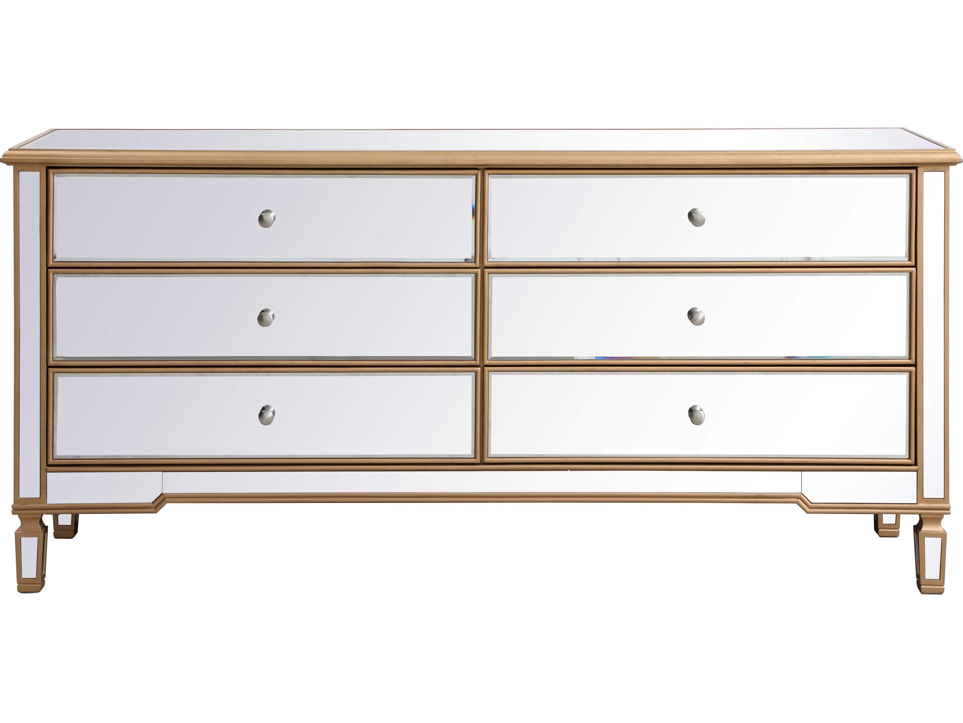 Elegant Lighting Contempo 6-Drawers Double Dresser