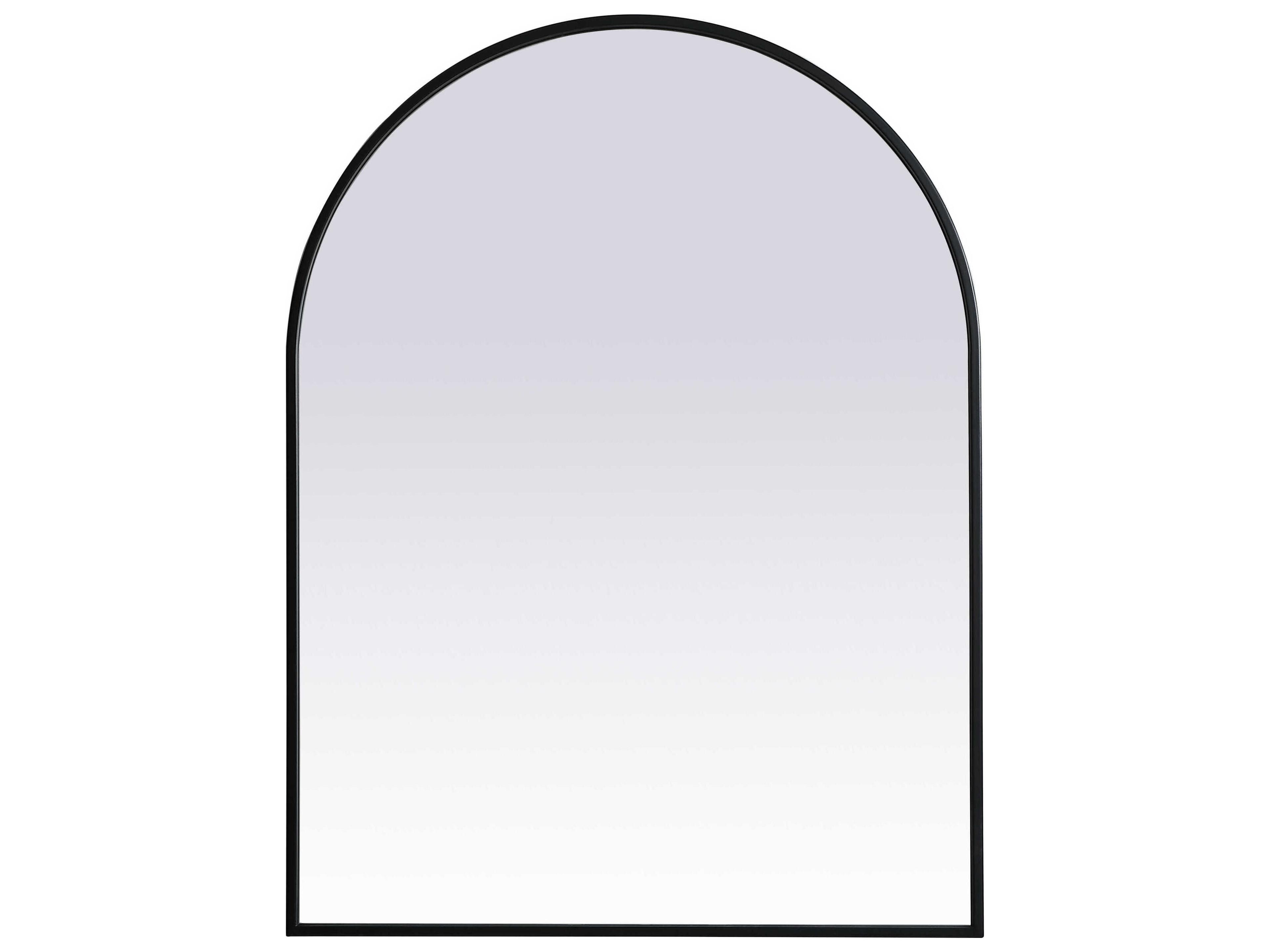 Elegant Lighting Ayra Black Arch Wall Mirror