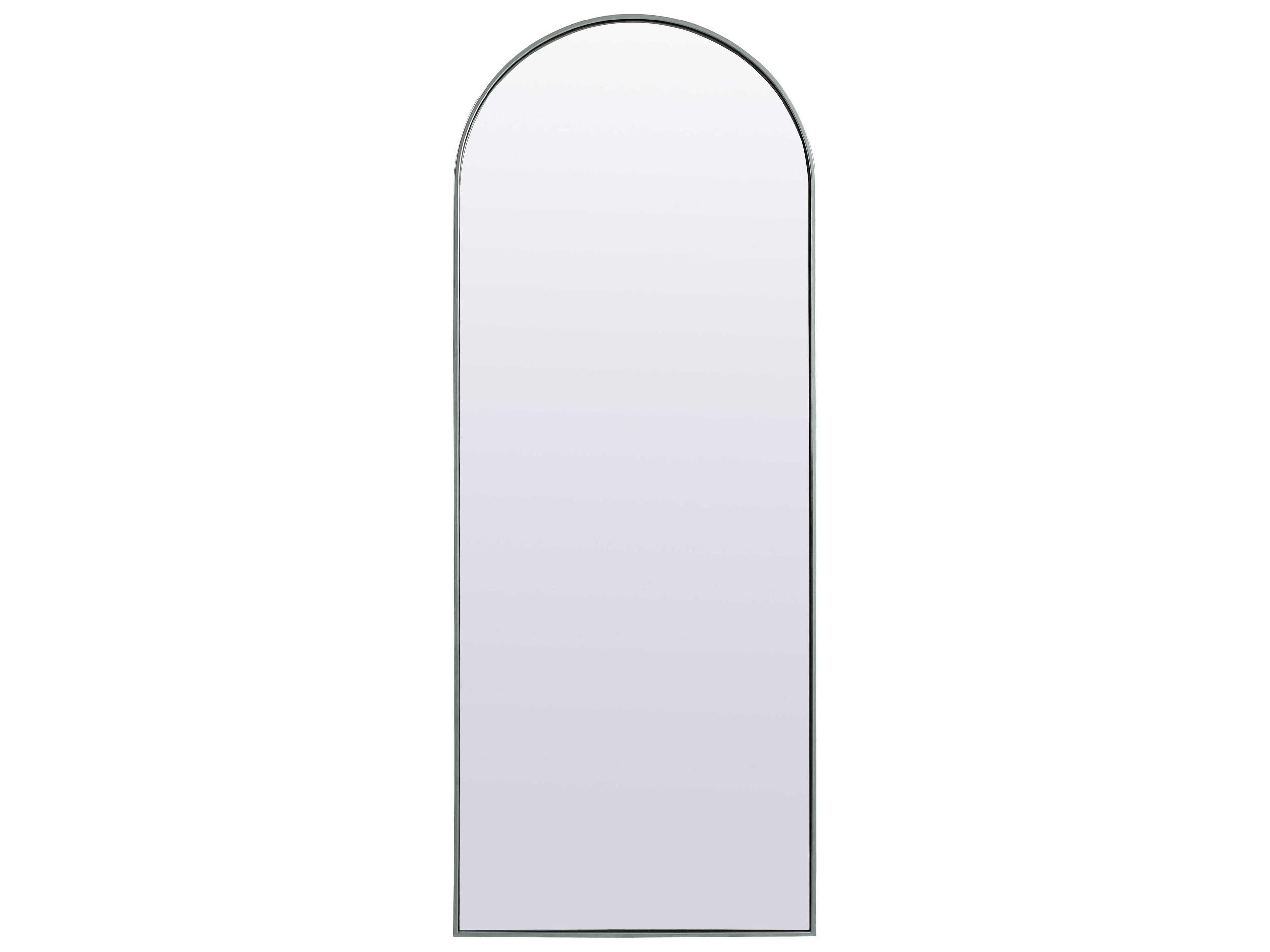 Elegant Lighting Ayra Silver Arch Floor Mirror