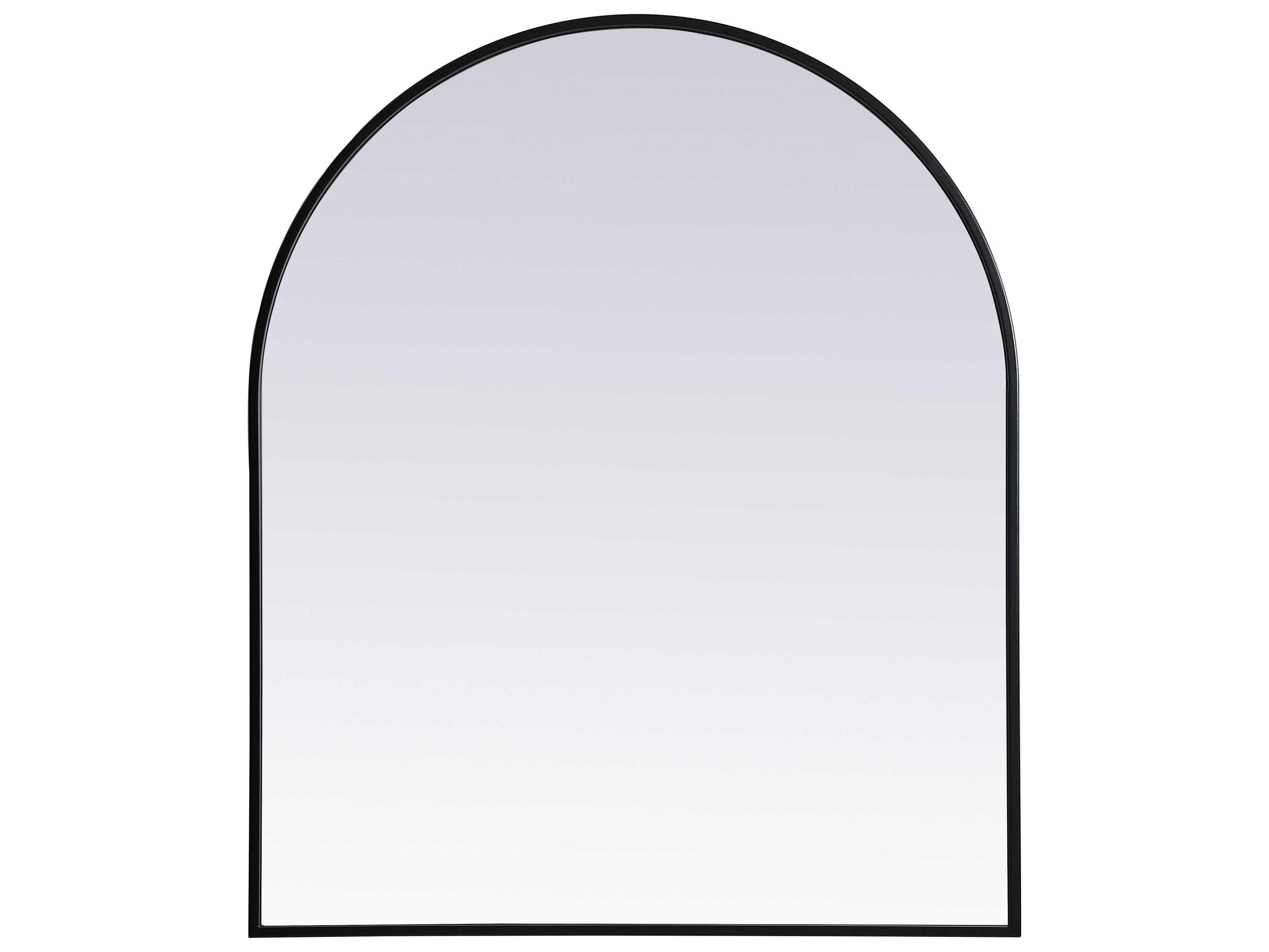 Elegant Lighting Ayra Black Arch Wall Mirror