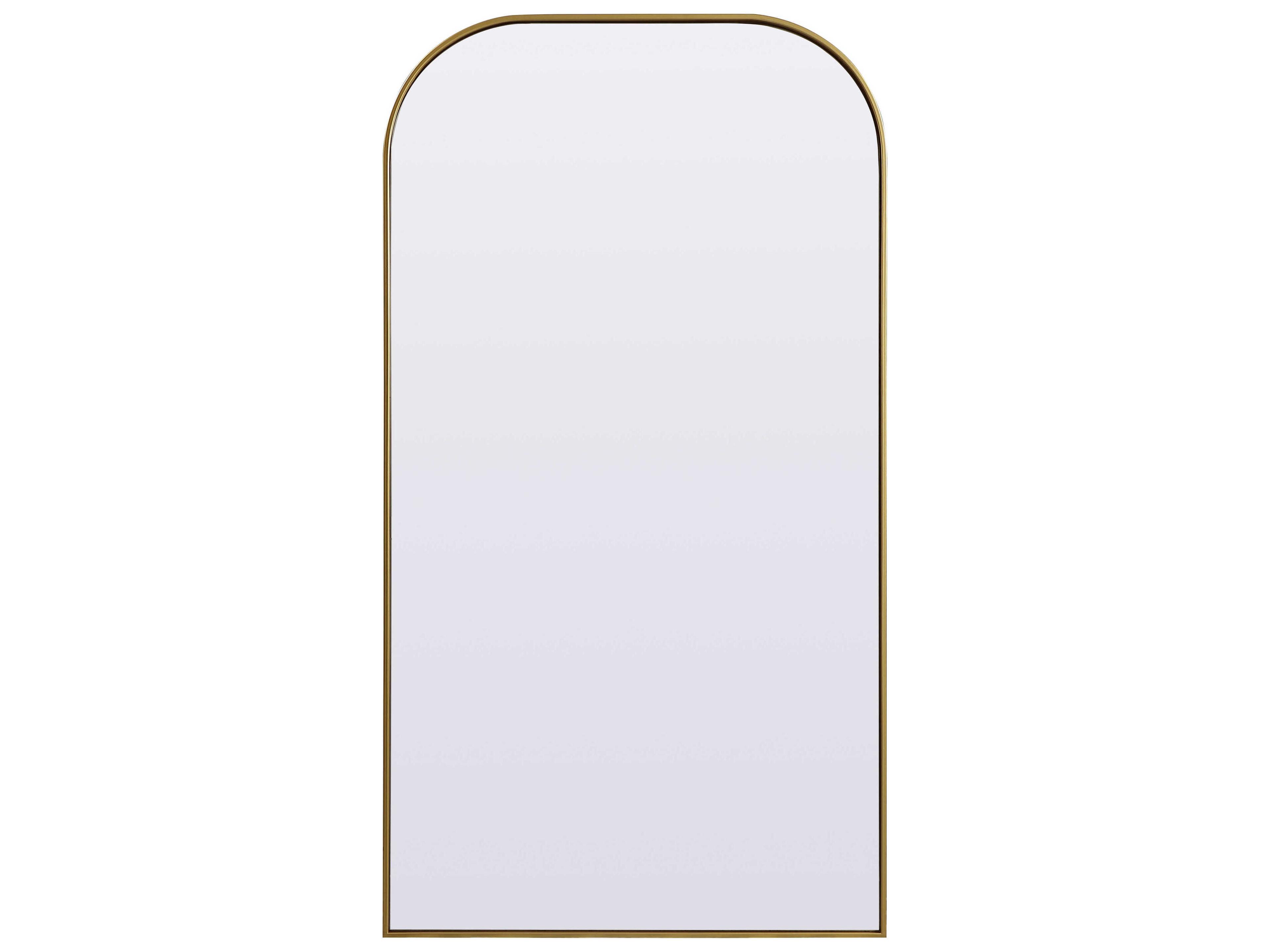 Elegant Lighting Blaire Brass Arch Floor Mirror