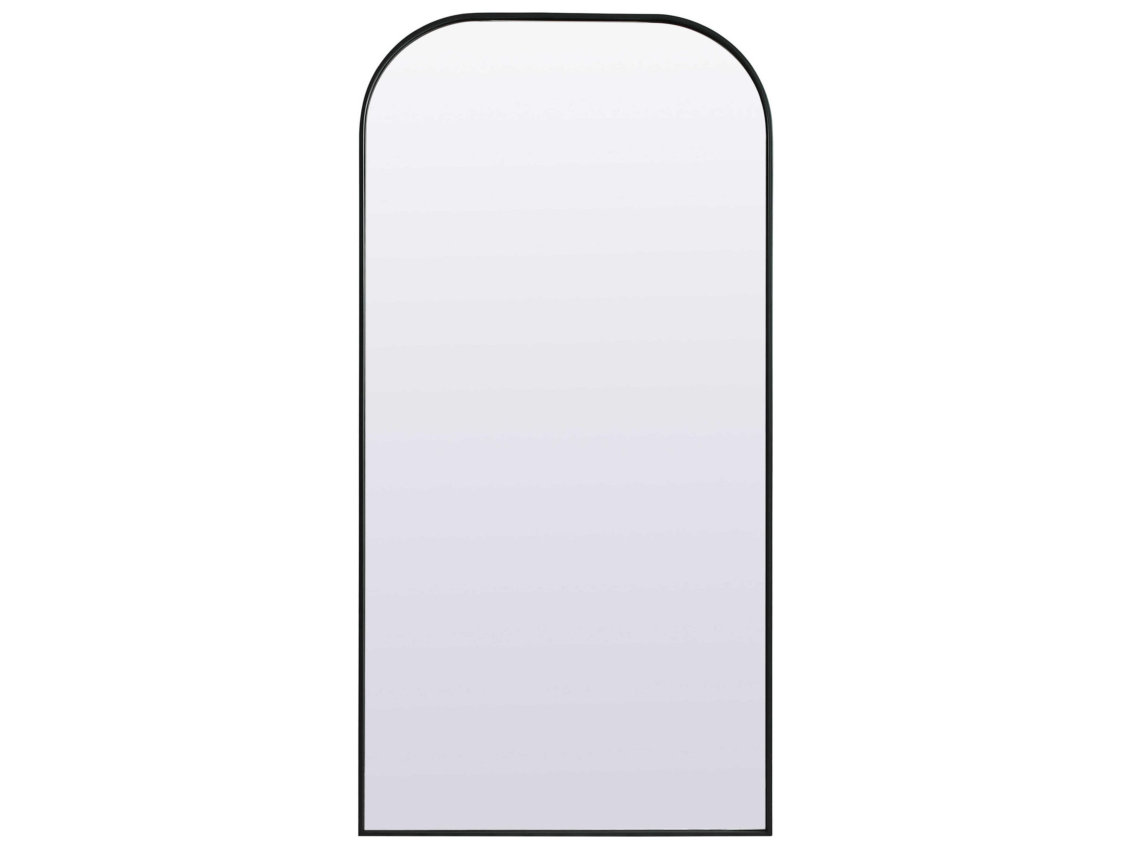 Elegant Lighting Blaire Black Arch Floor Mirror