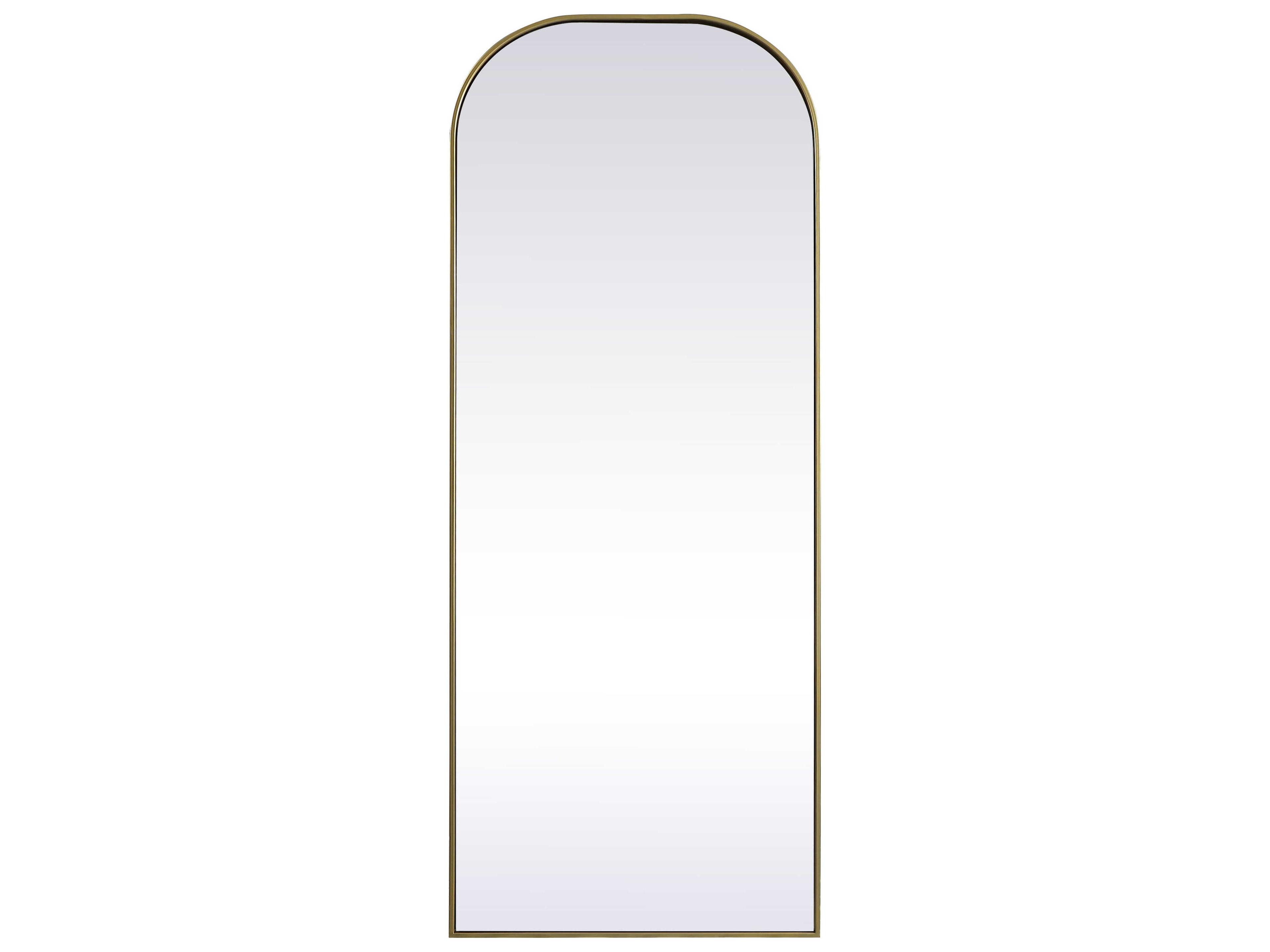 Elegant Lighting Blaire Brass Arch Floor Mirror