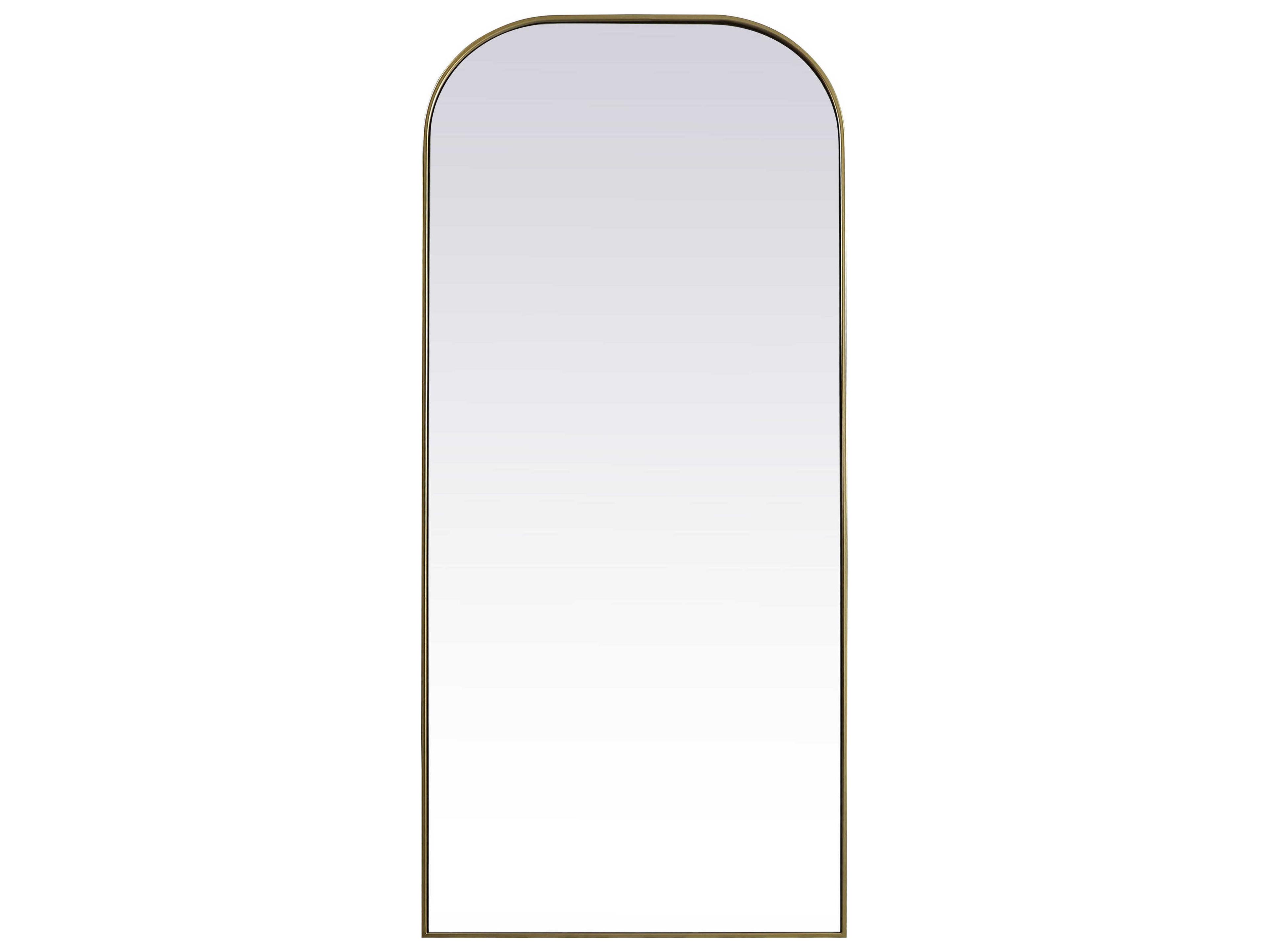 Elegant Lighting Blaire Brass Arch Floor Mirror
