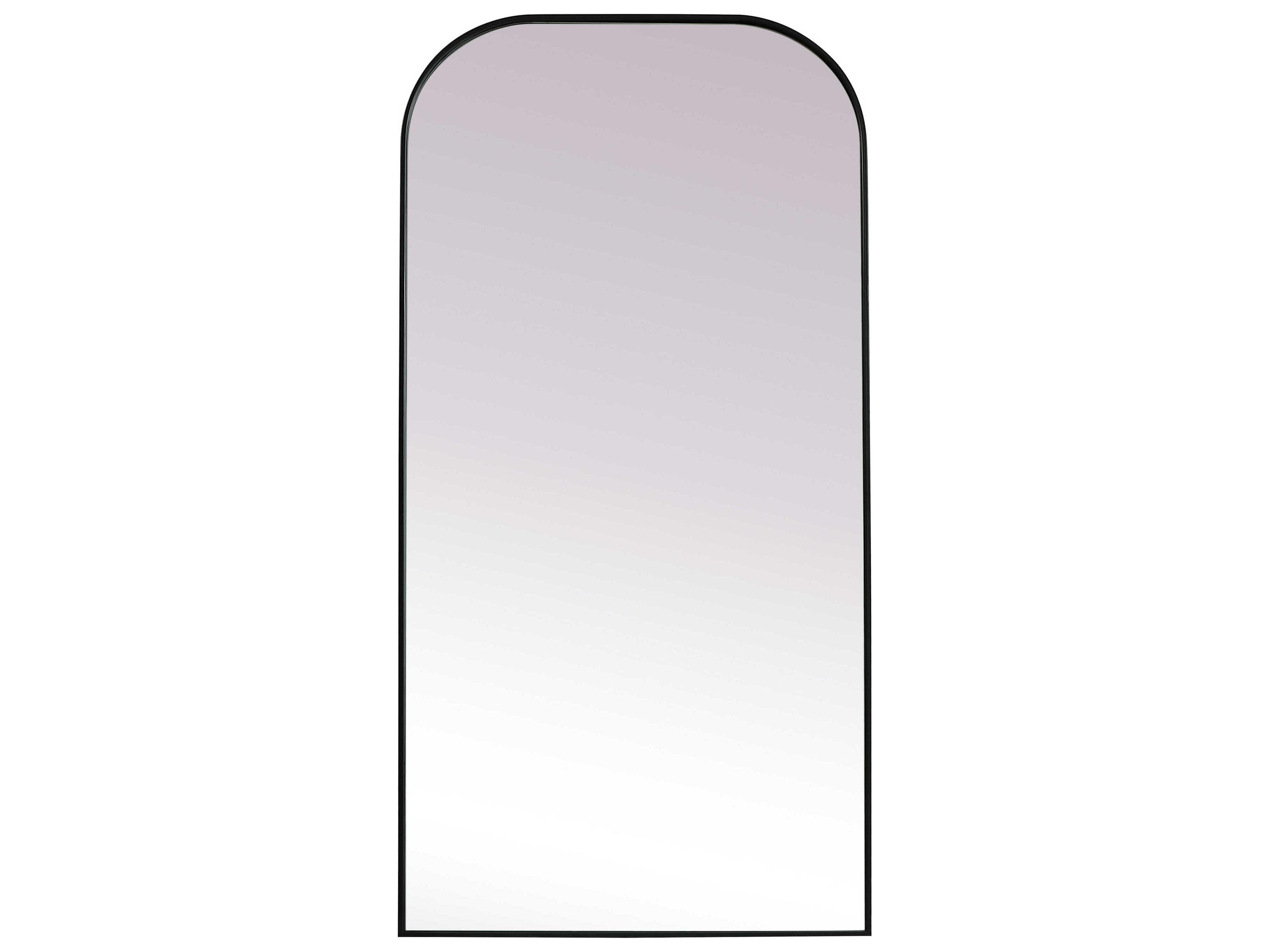 Elegant Lighting Blaire Black Arch Floor Mirror