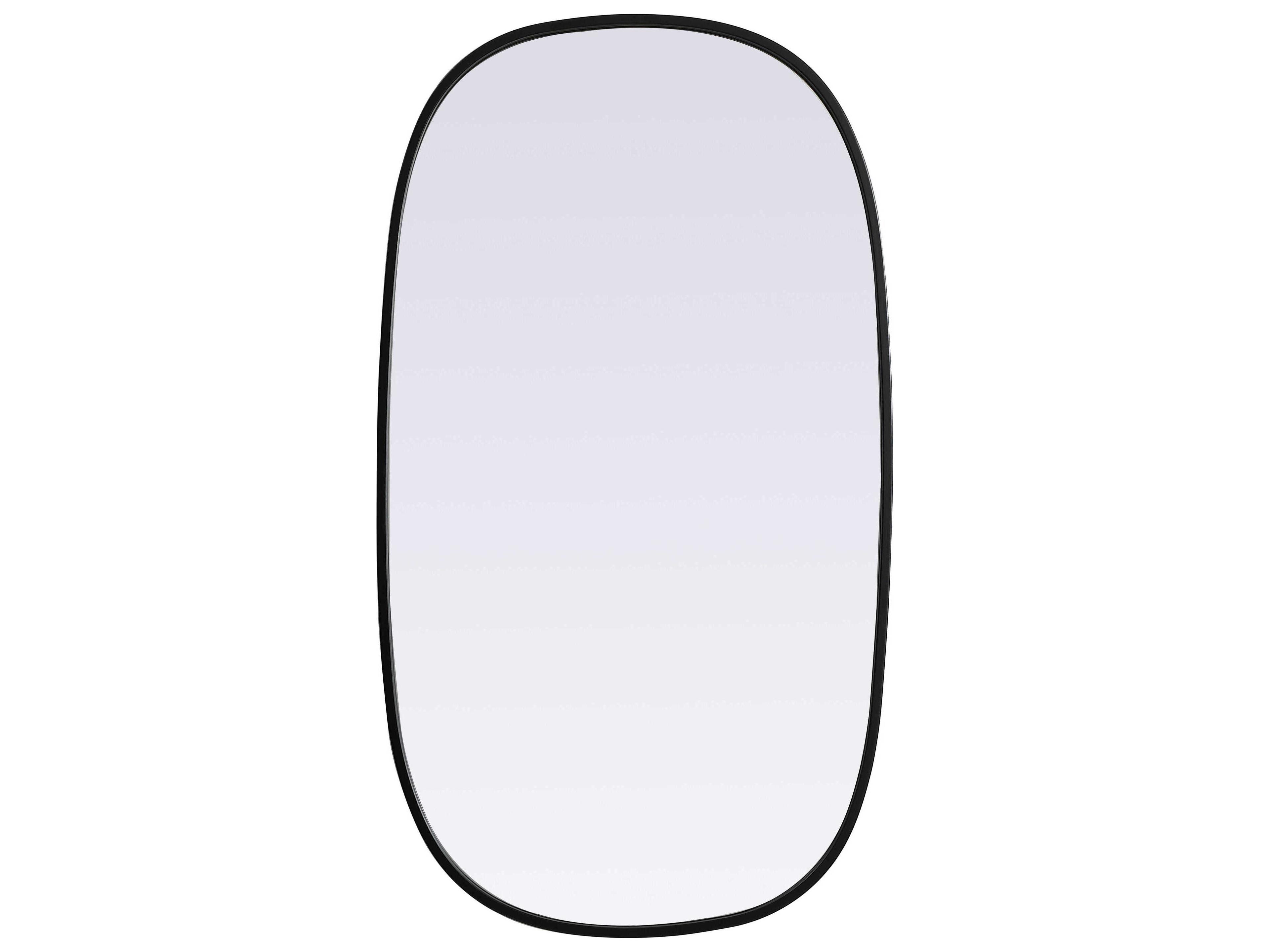 Elegant Lighting Brynn Black Oval Wall Mirror