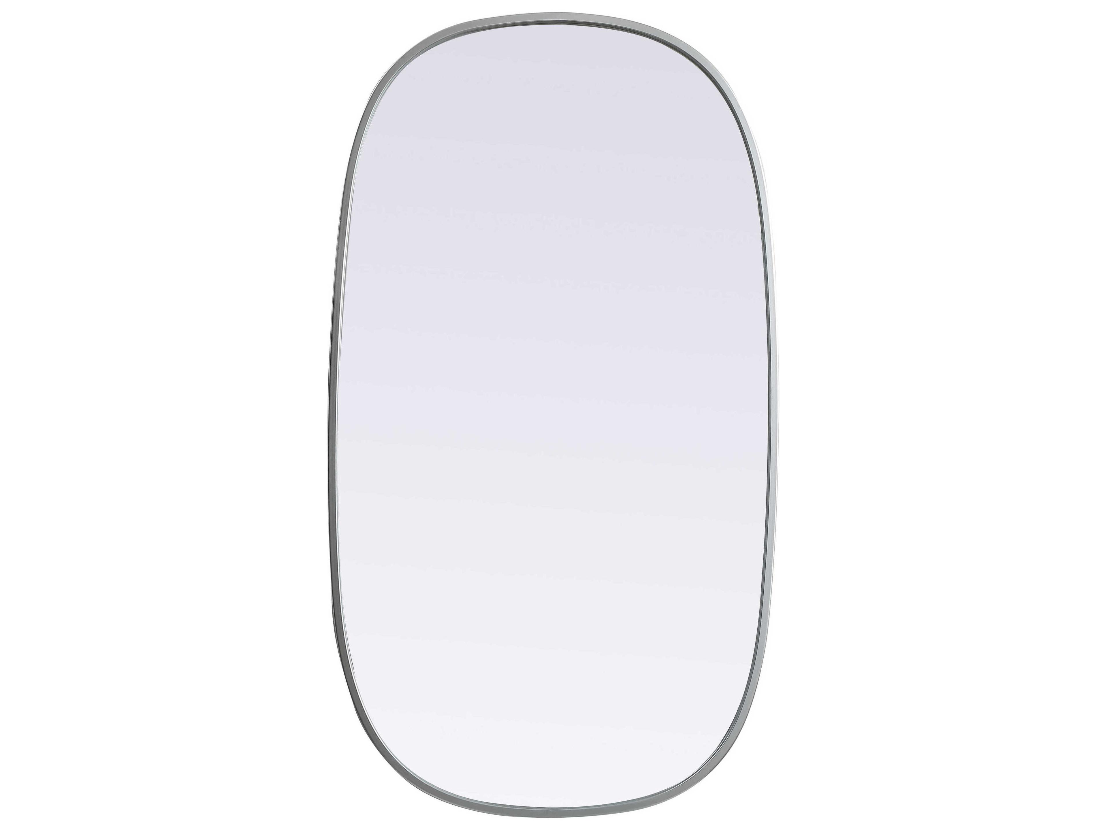 Elegant Lighting Brynn Silver Oval Wall Mirror