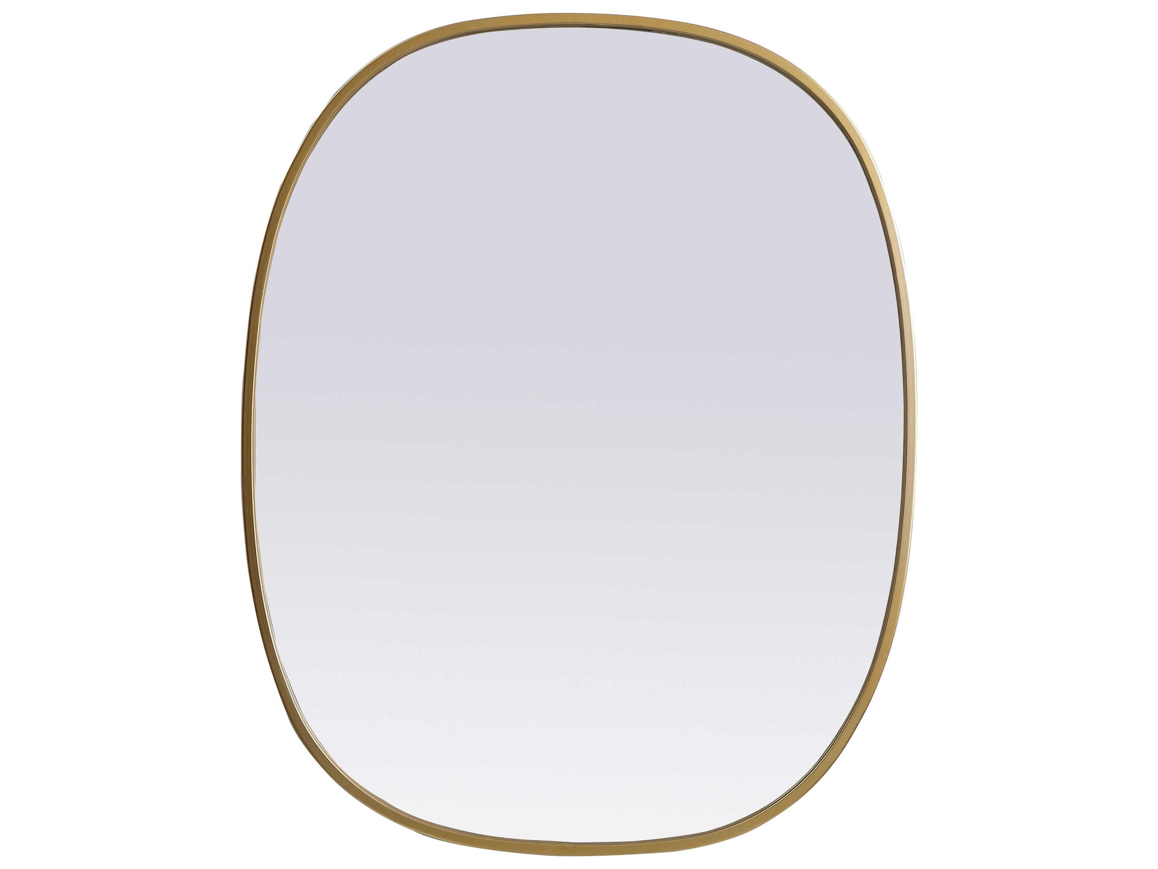 Elegant Lighting Brynn Brass Oval Wall Mirror