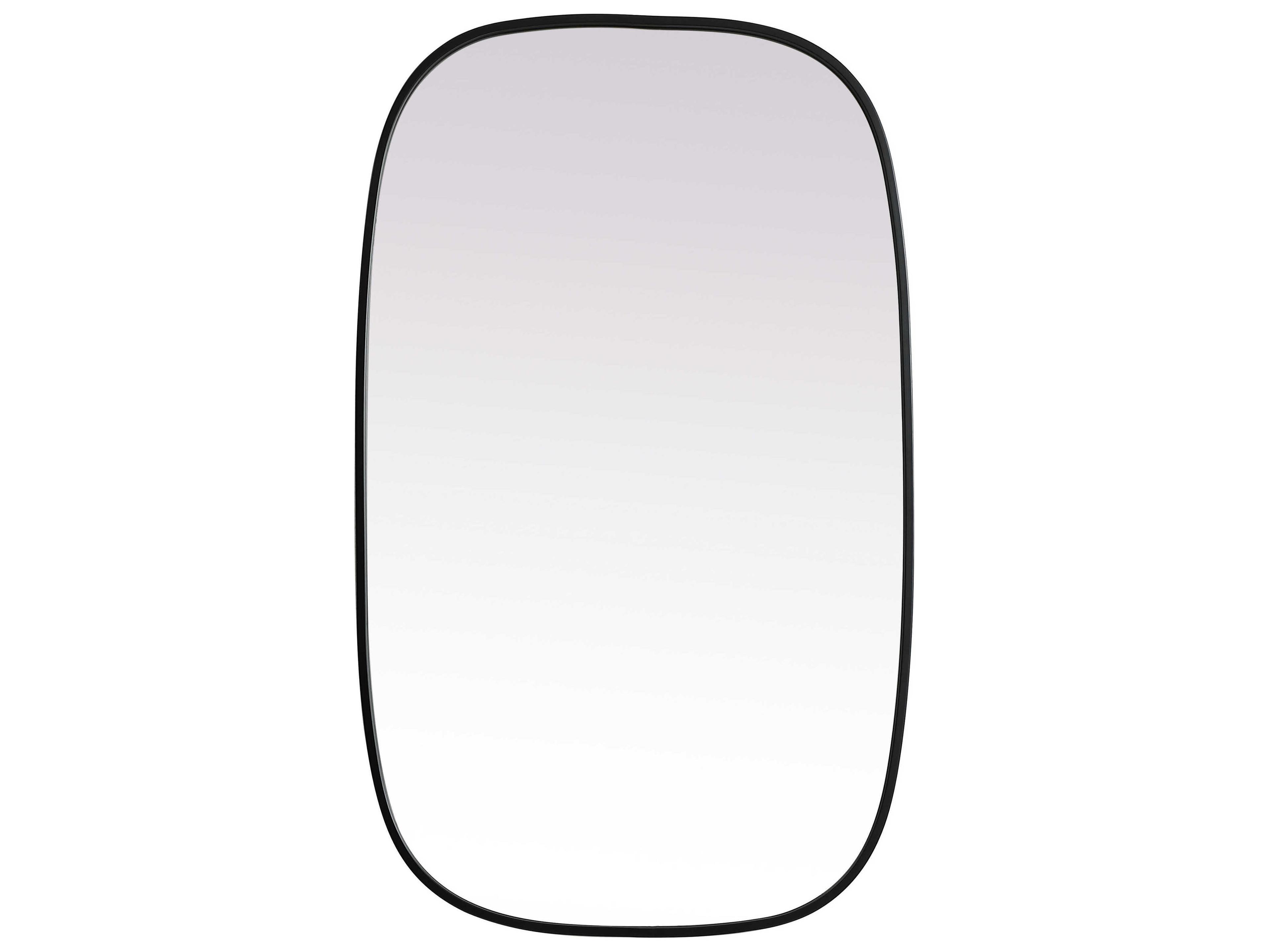 Elegant Lighting Brynn Black Oval Wall Mirror