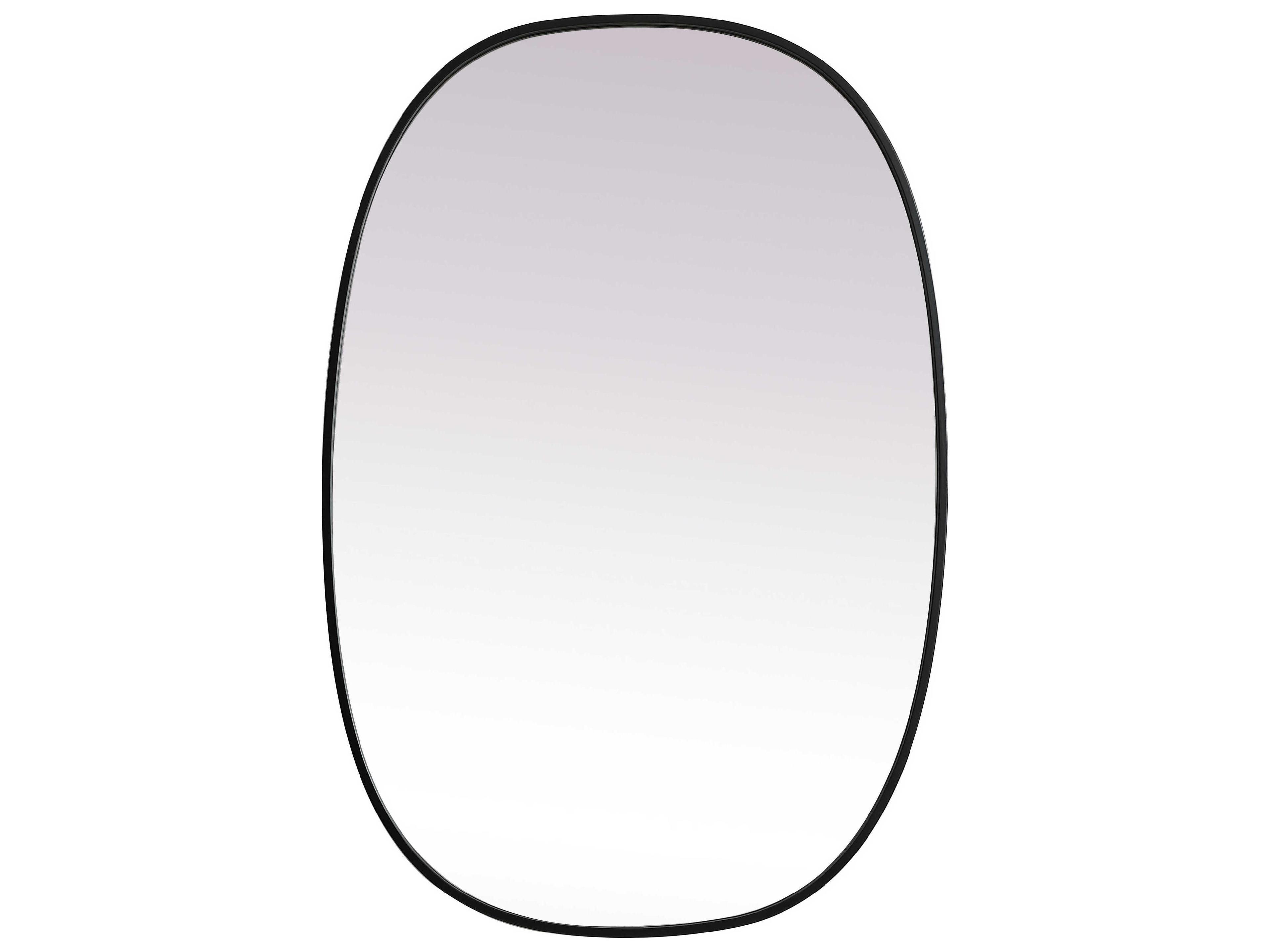 Elegant Lighting Brynn Black Oval Wall Mirror
