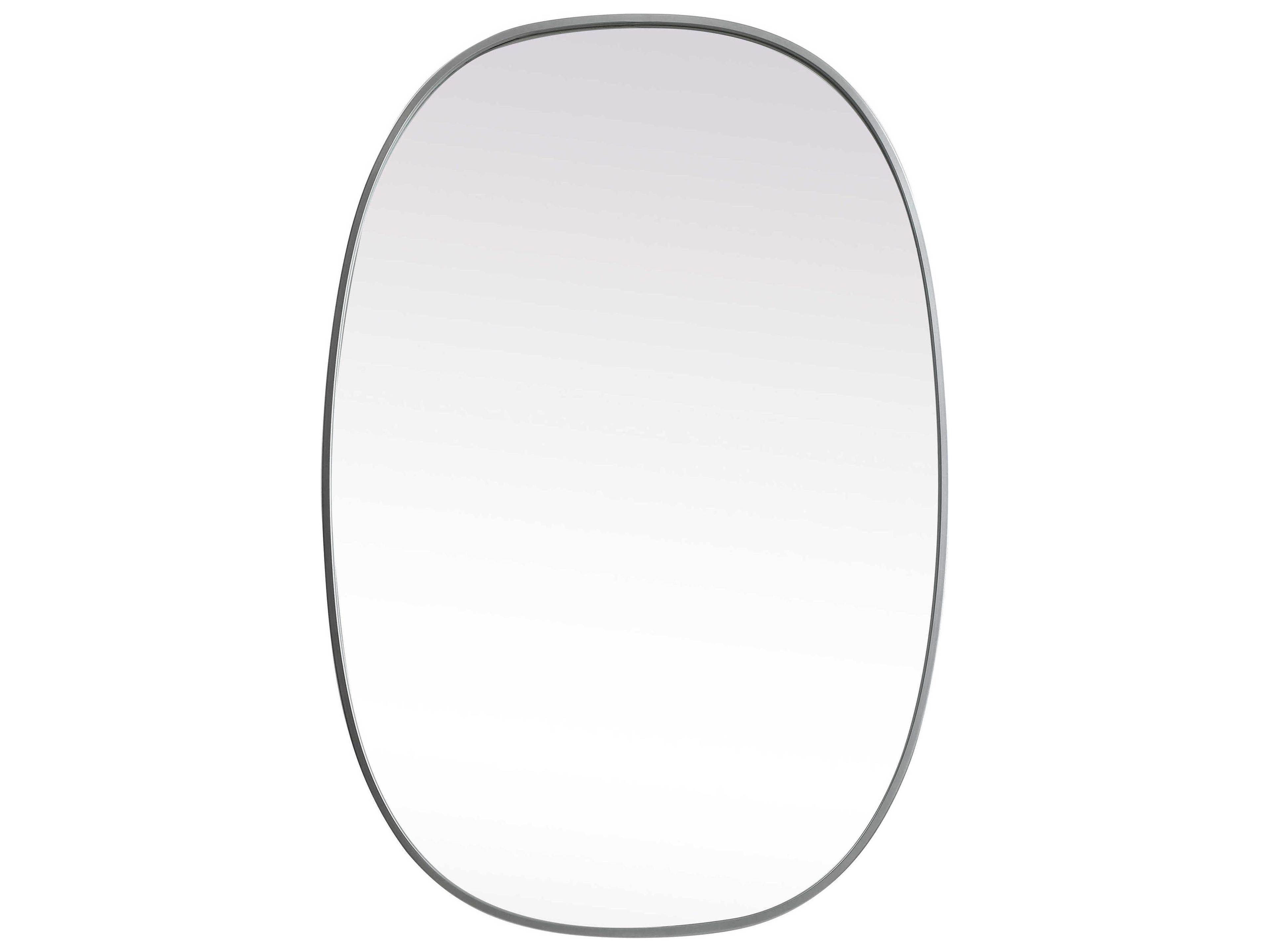 Elegant Lighting Brynn Silver Oval Wall Mirror
