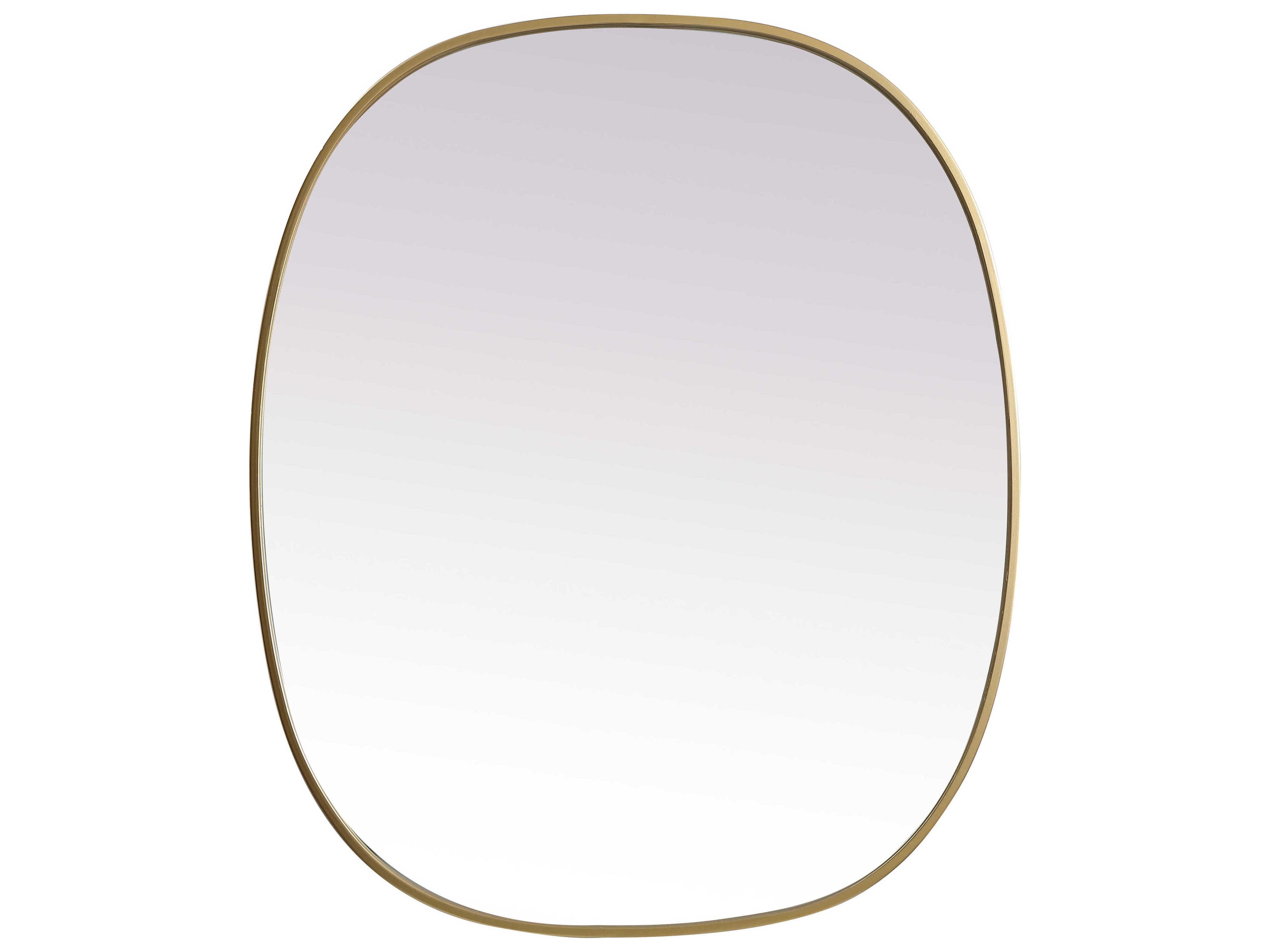 Elegant Lighting Brynn Brass Oval Wall Mirror
