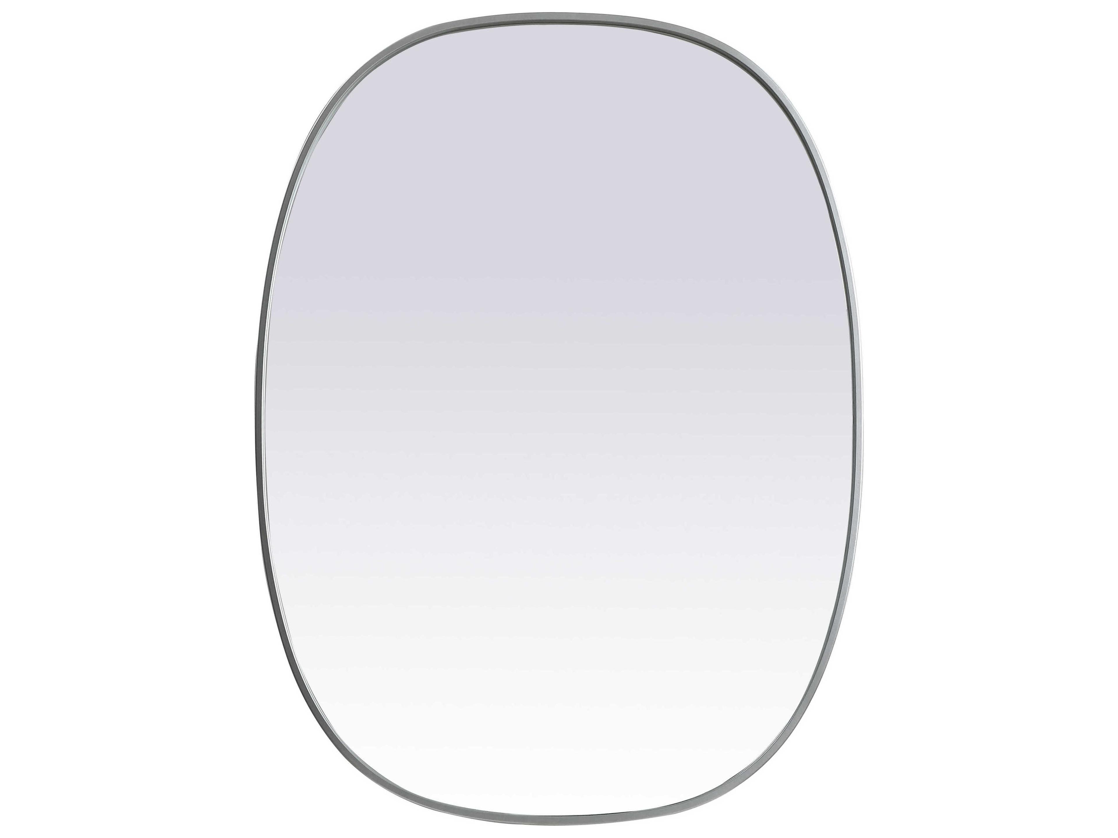 Elegant Lighting Brynn Silver Oval Wall Mirror