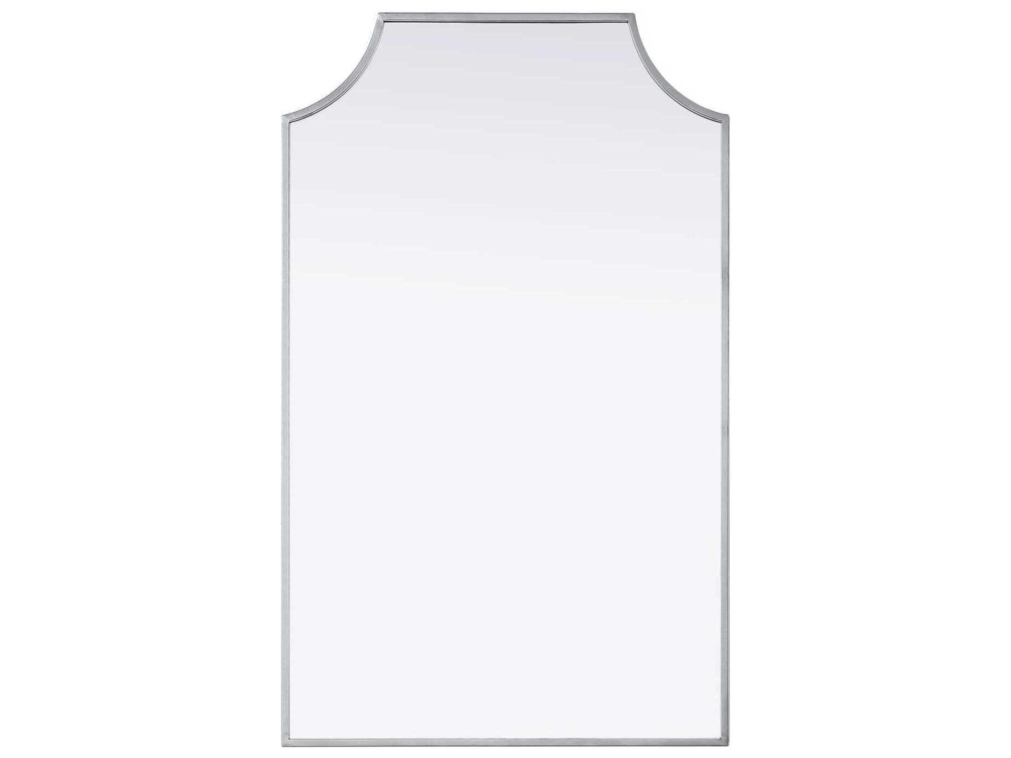 Elegant Lighting Everleigh Silver Notched Wall Mirror